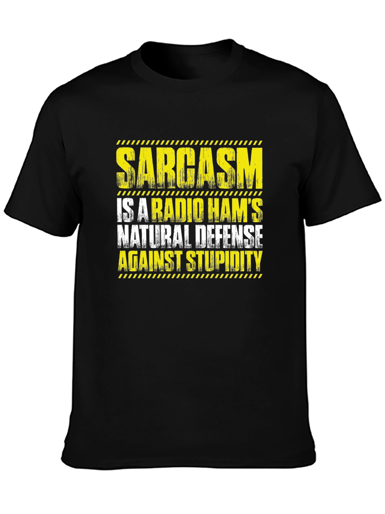 Black Sarcasm Radio Ham's Defense T-Shirt view 3