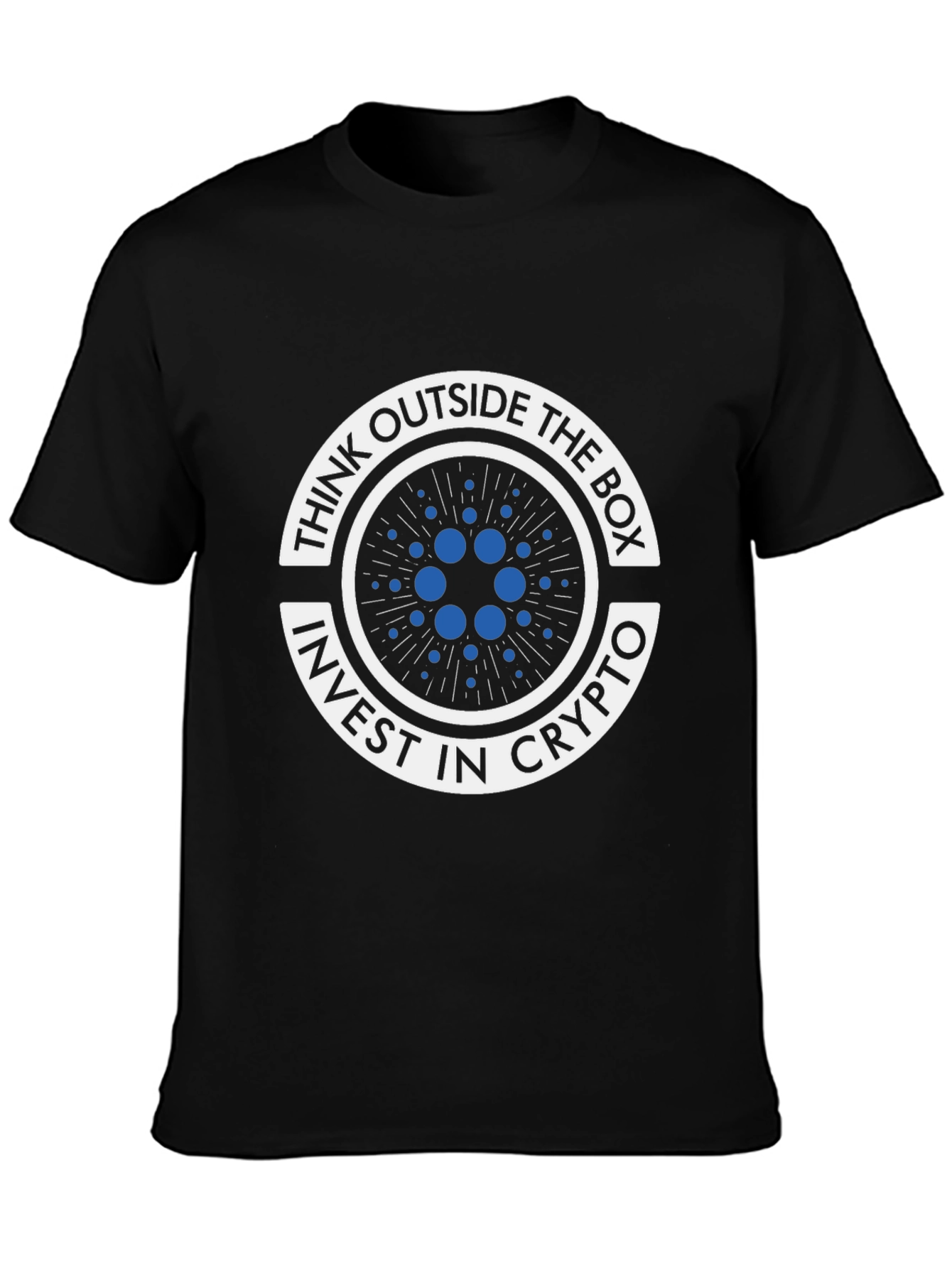 Black Think Outside the Box Crypto T-Shirt view 3