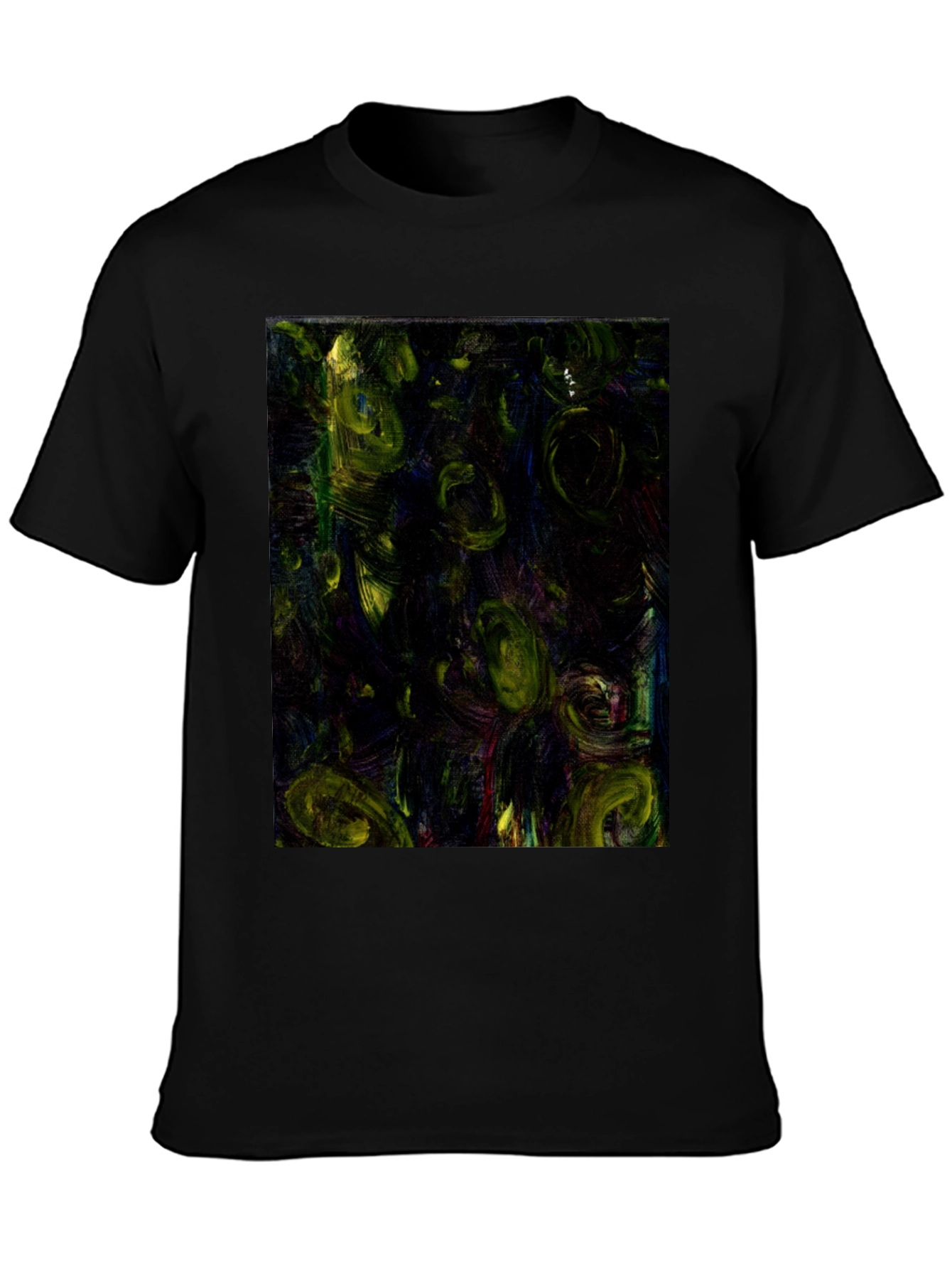 Black Abstract Art Print Black T-Shirt view 3