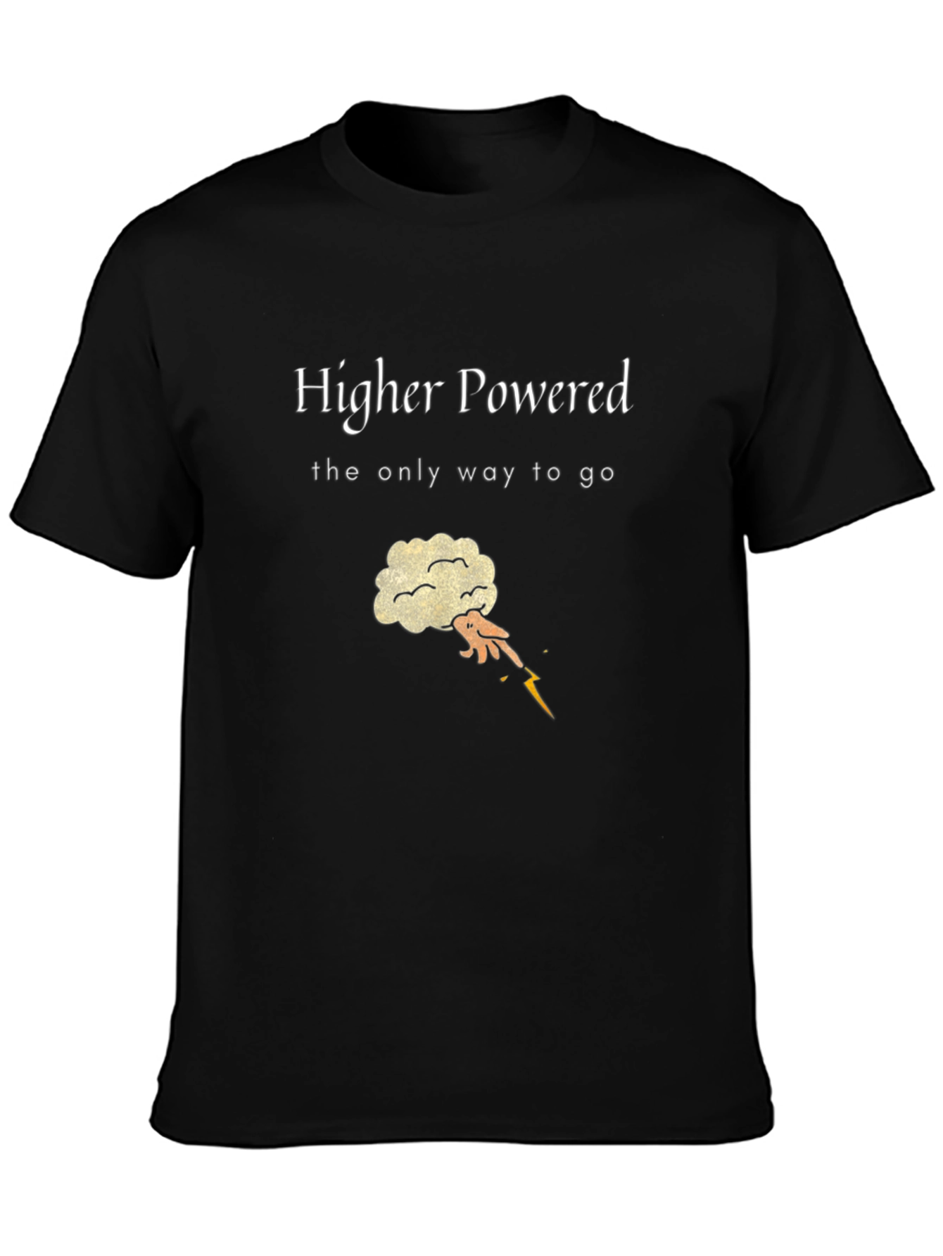 Black Higher Powered Graphic Tee - Stylish Black T-Shirt view 3