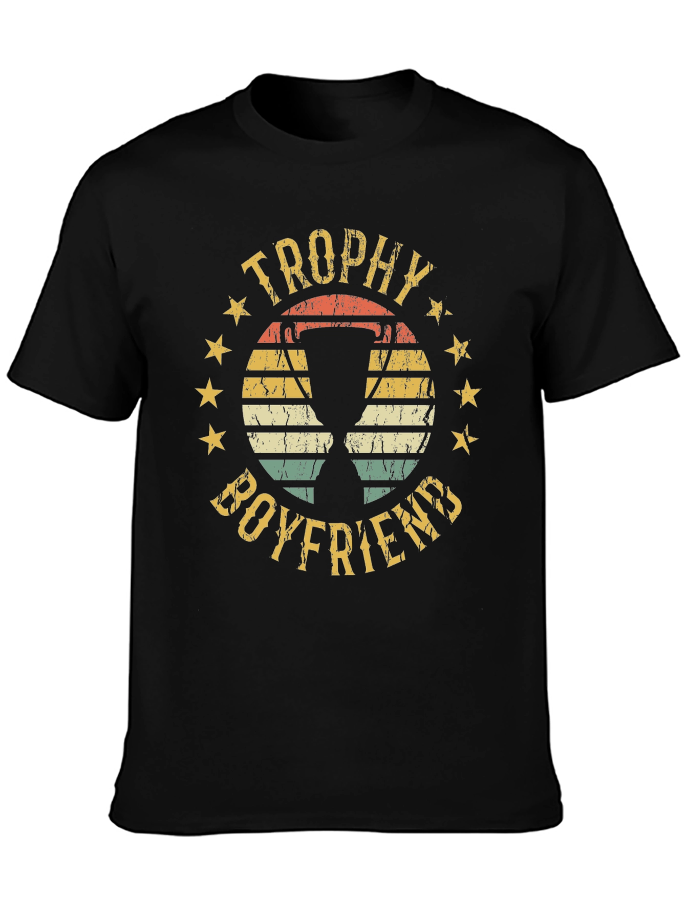 Black Trophy Boyfriend Retro Graphic Tee view 3