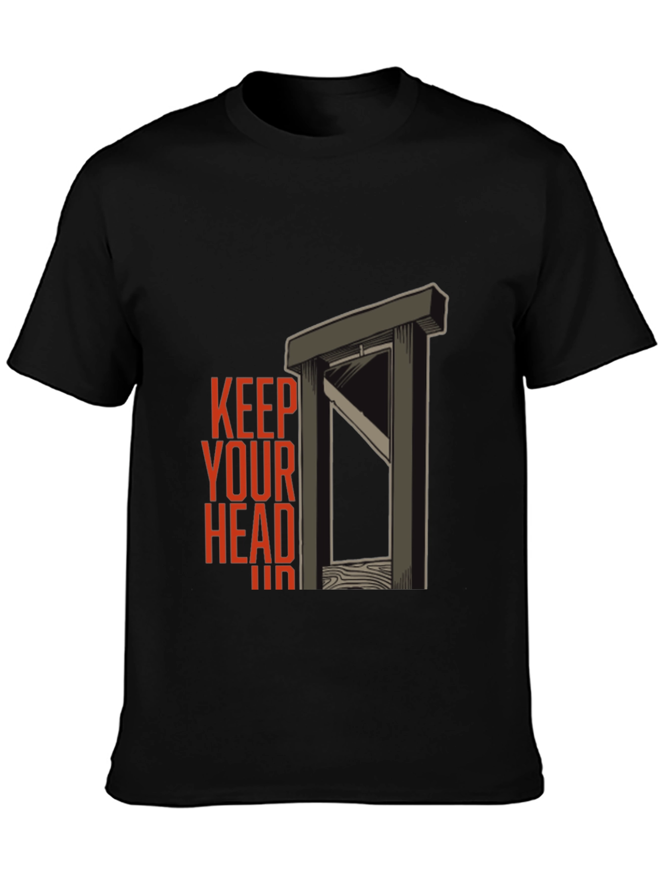 Black Keep Your Head Shirt - Dark Humor Graphic Tee view 3