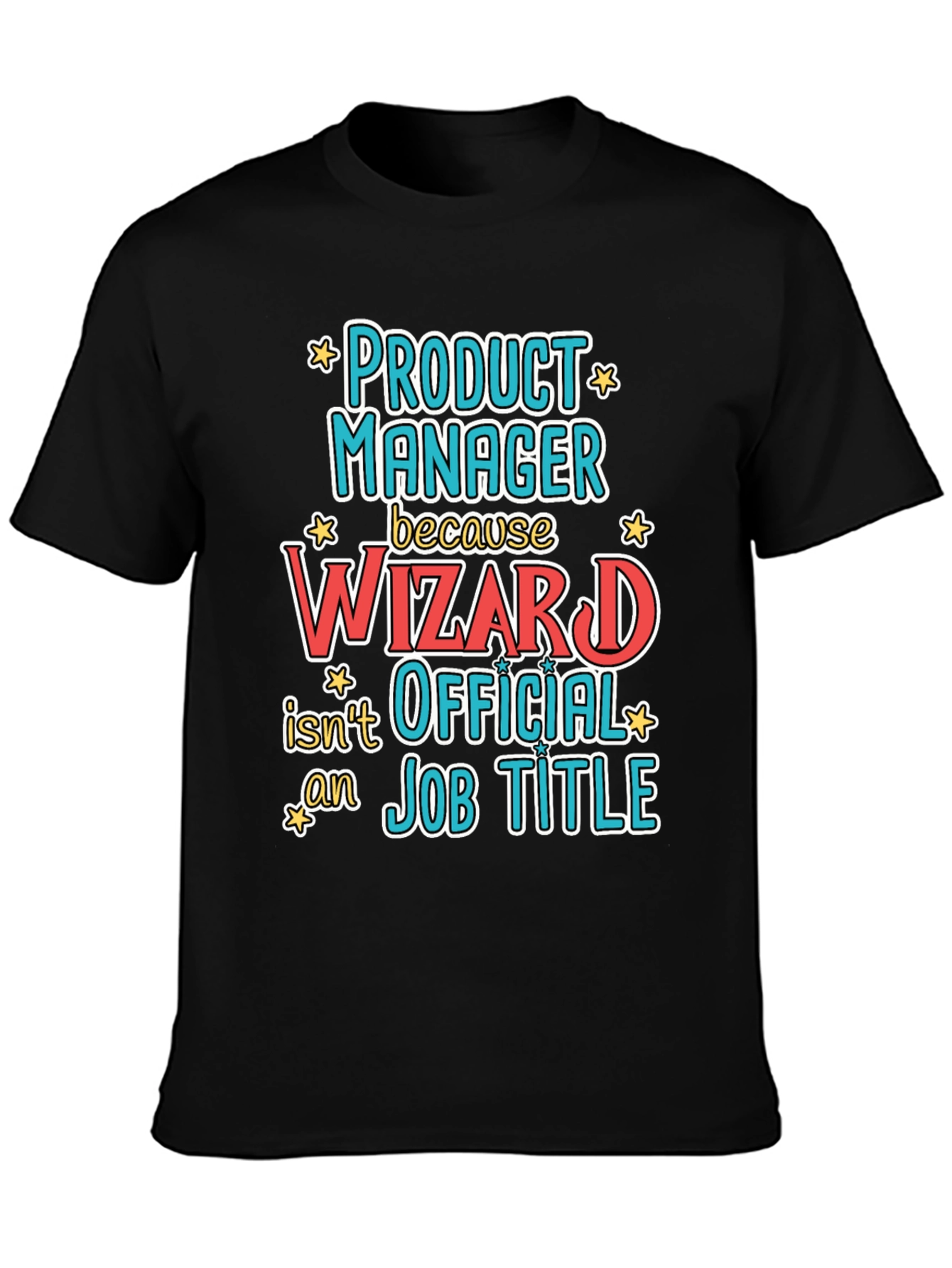 Black Product Manager Wizard Graphic Tee view 3