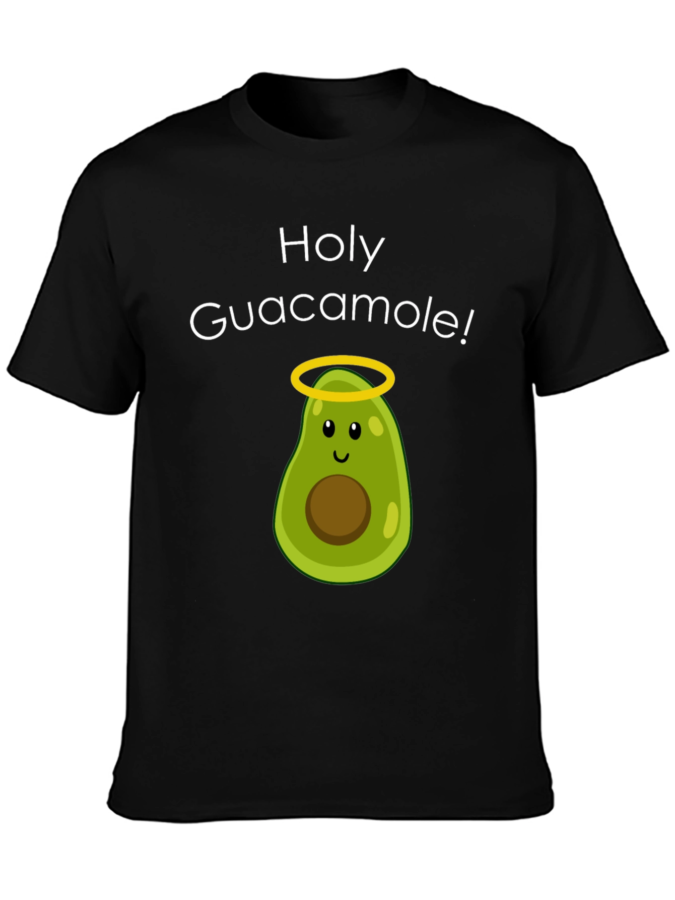 Black Holy Guacamole! Avocado T-Shirt - Funny Graphic Tee view 3