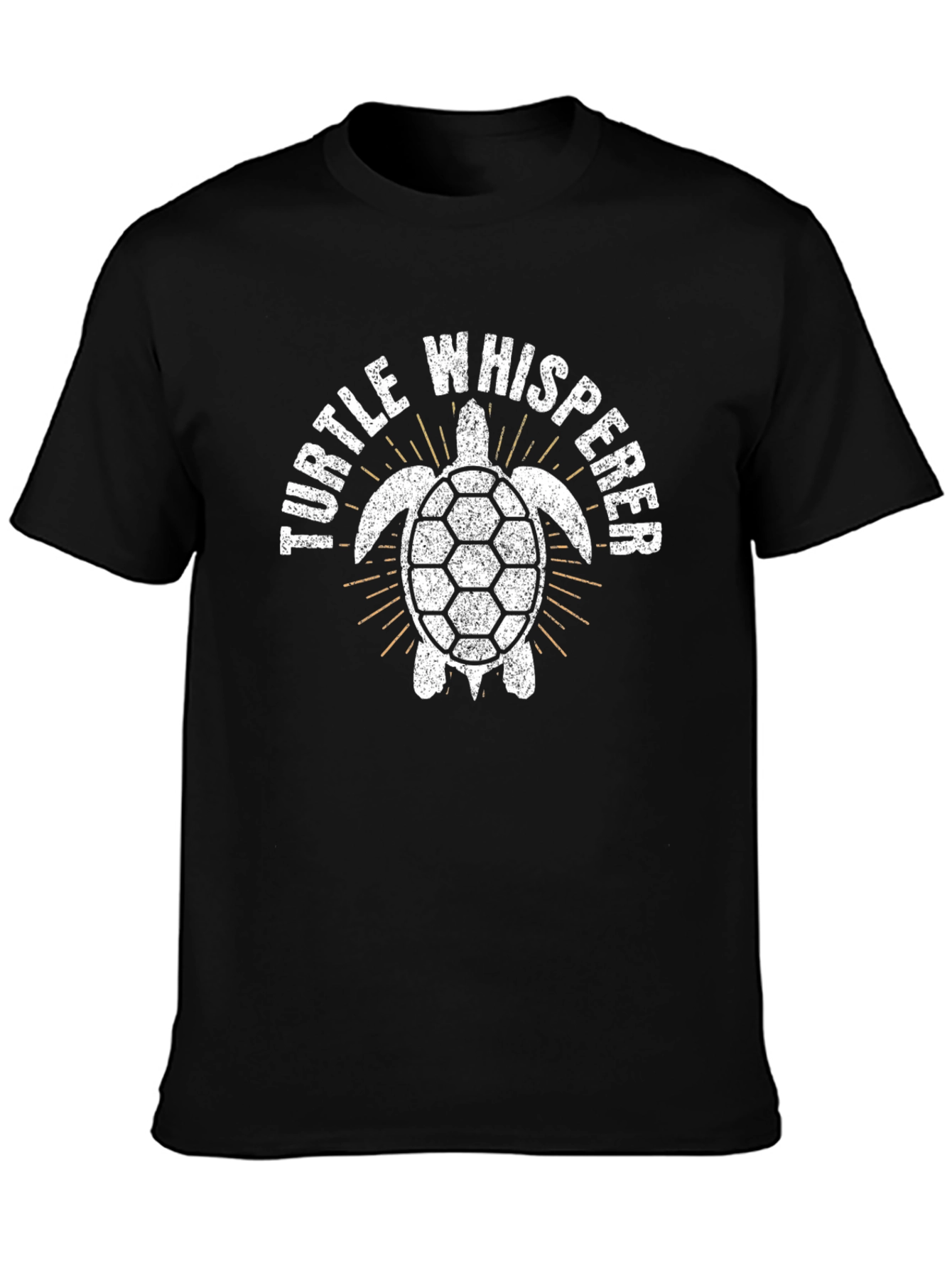 Black Turtle Whisperer T-Shirt - Novelty Graphic Tee view 3