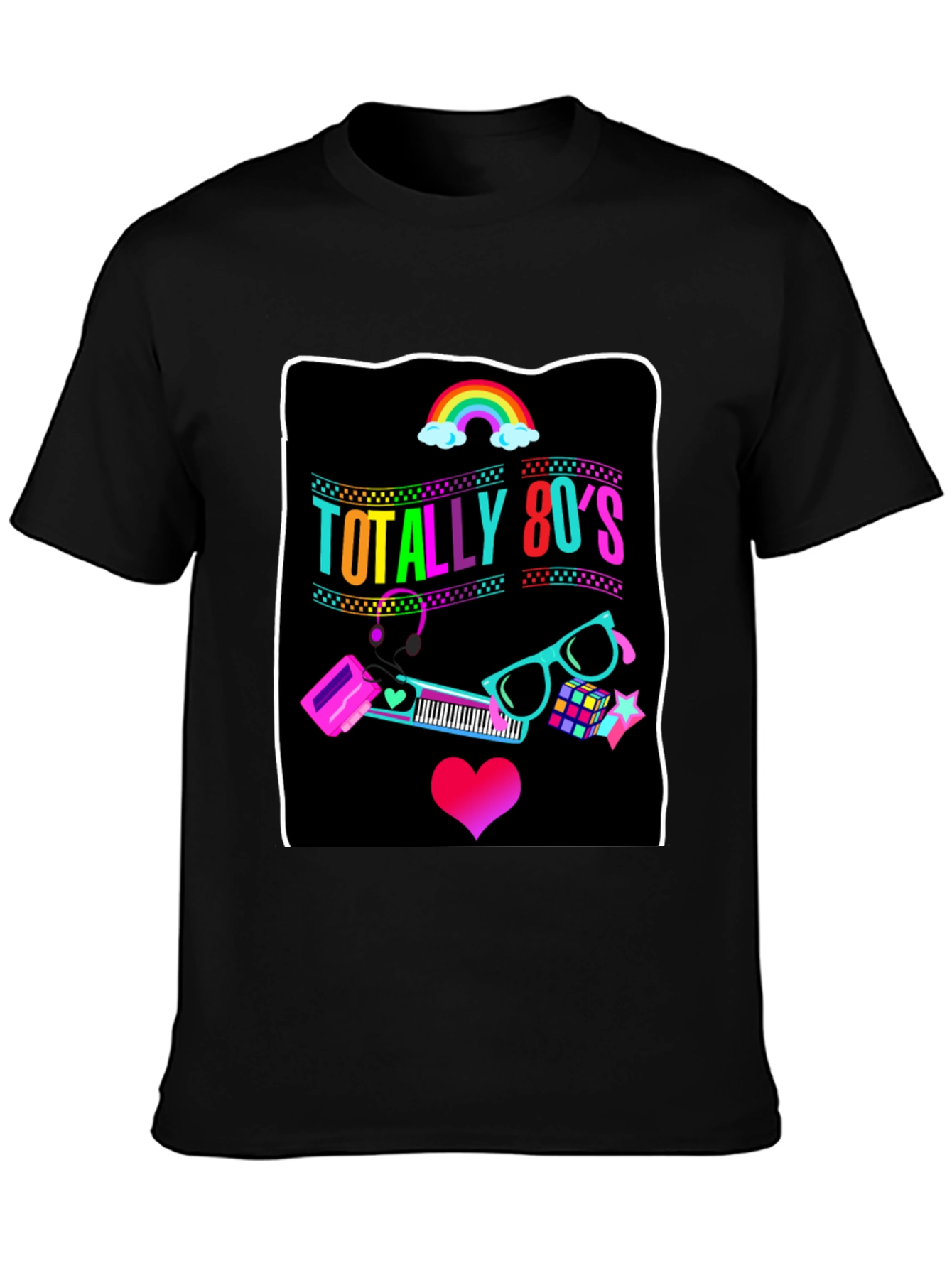 Black Totally 80's Retro T-Shirt view 3