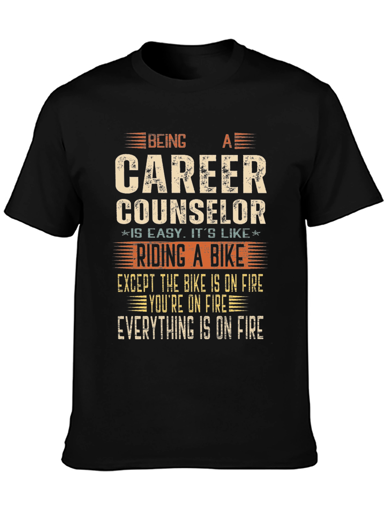 Black Career Counselor T-Shirt - Funny Job Gift view 3