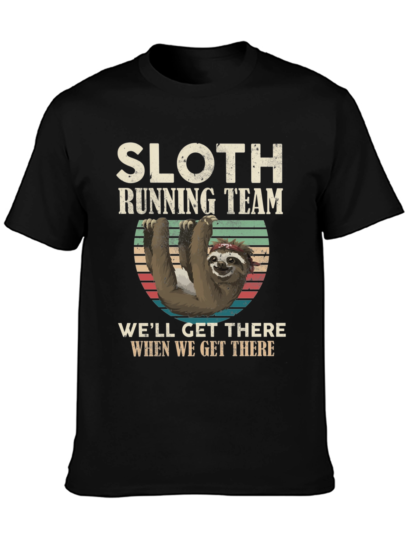 Black Sloth Running Team T-Shirt - Funny & Comfortable view 3