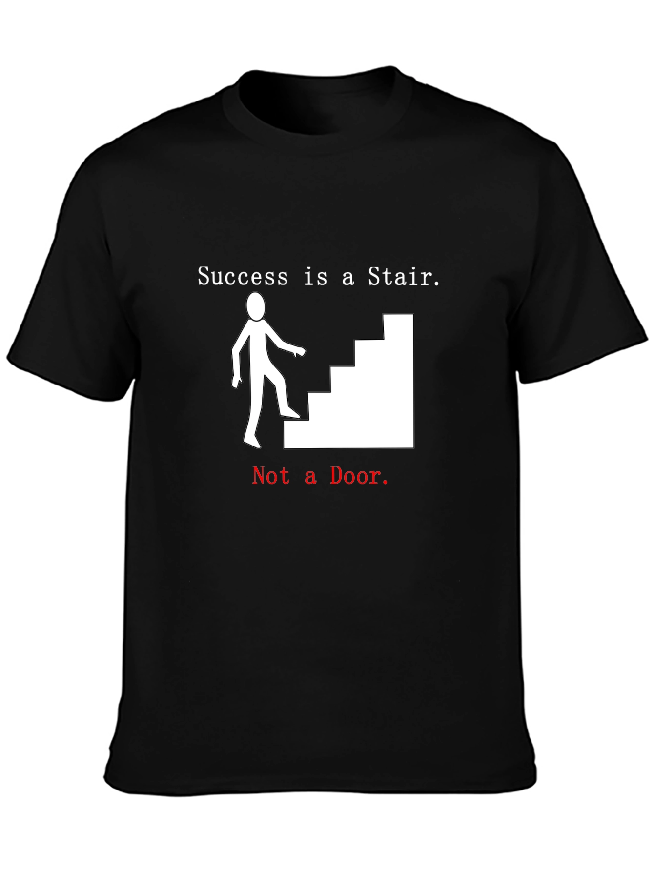 Black Success Stair T-Shirt - Motivational Tee view 3