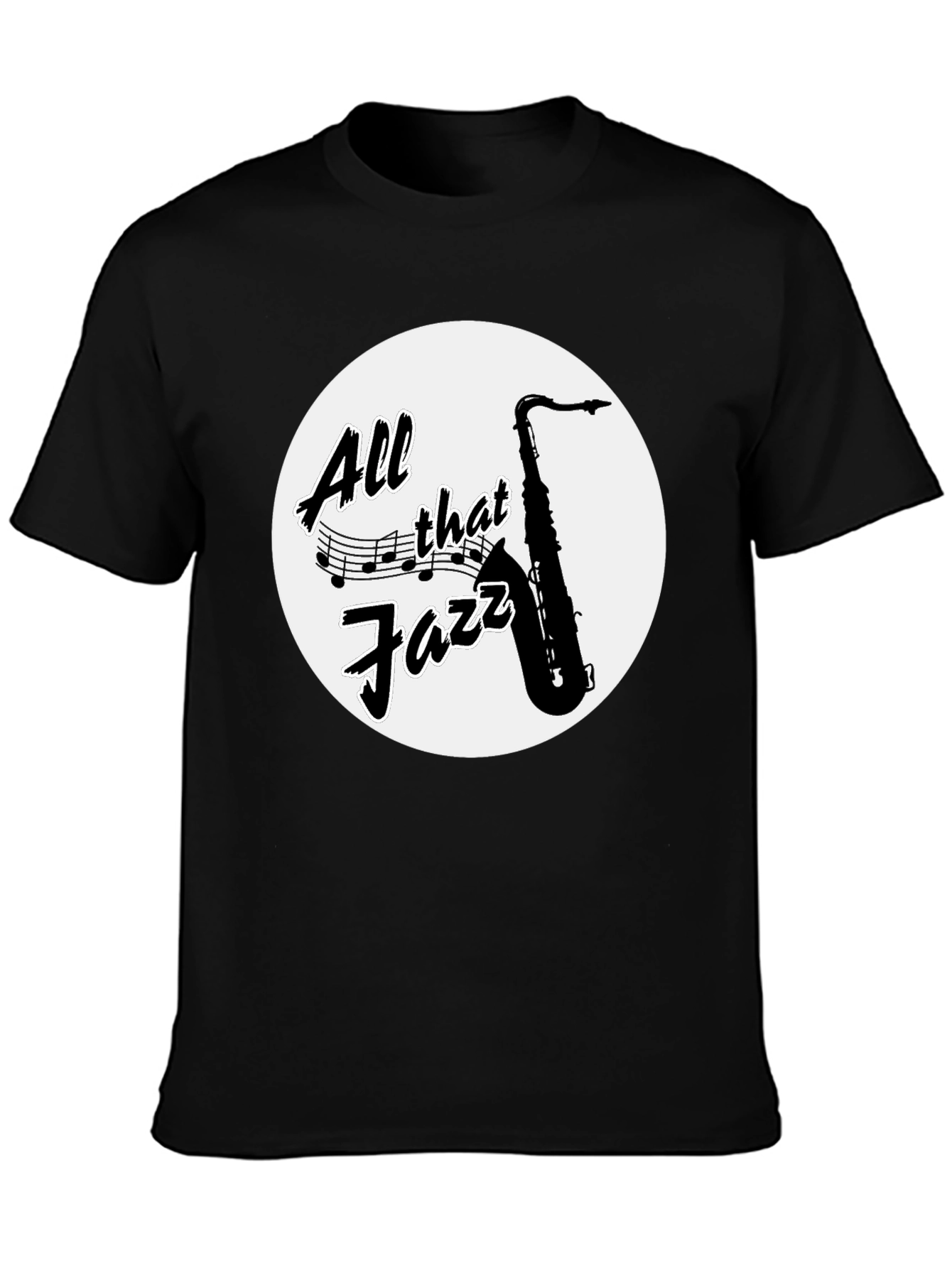 Black All That Jazz Saxophone Graphic Tee view 3