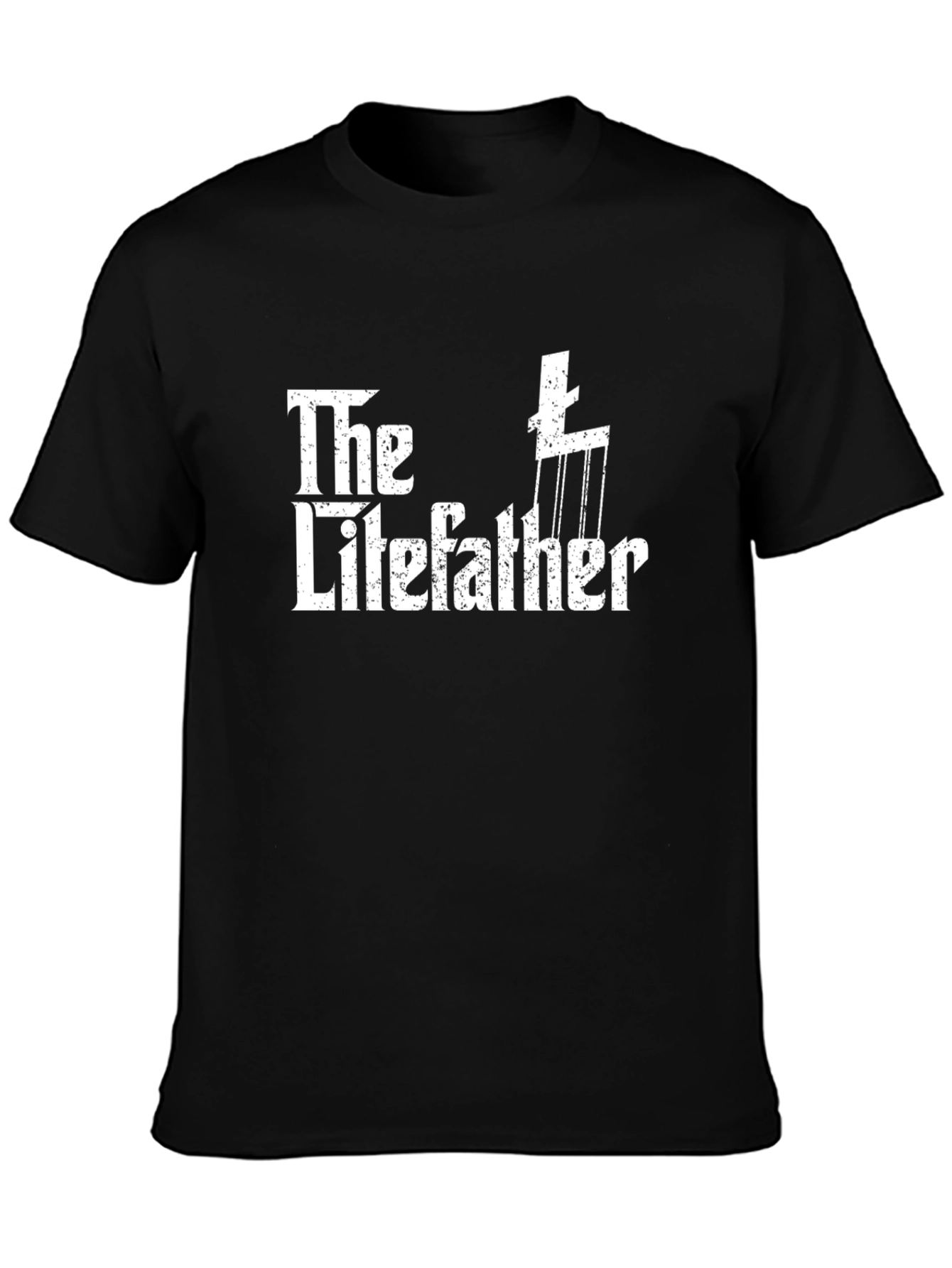Black The Lifefather T-Shirt - Godfather Parody view 3