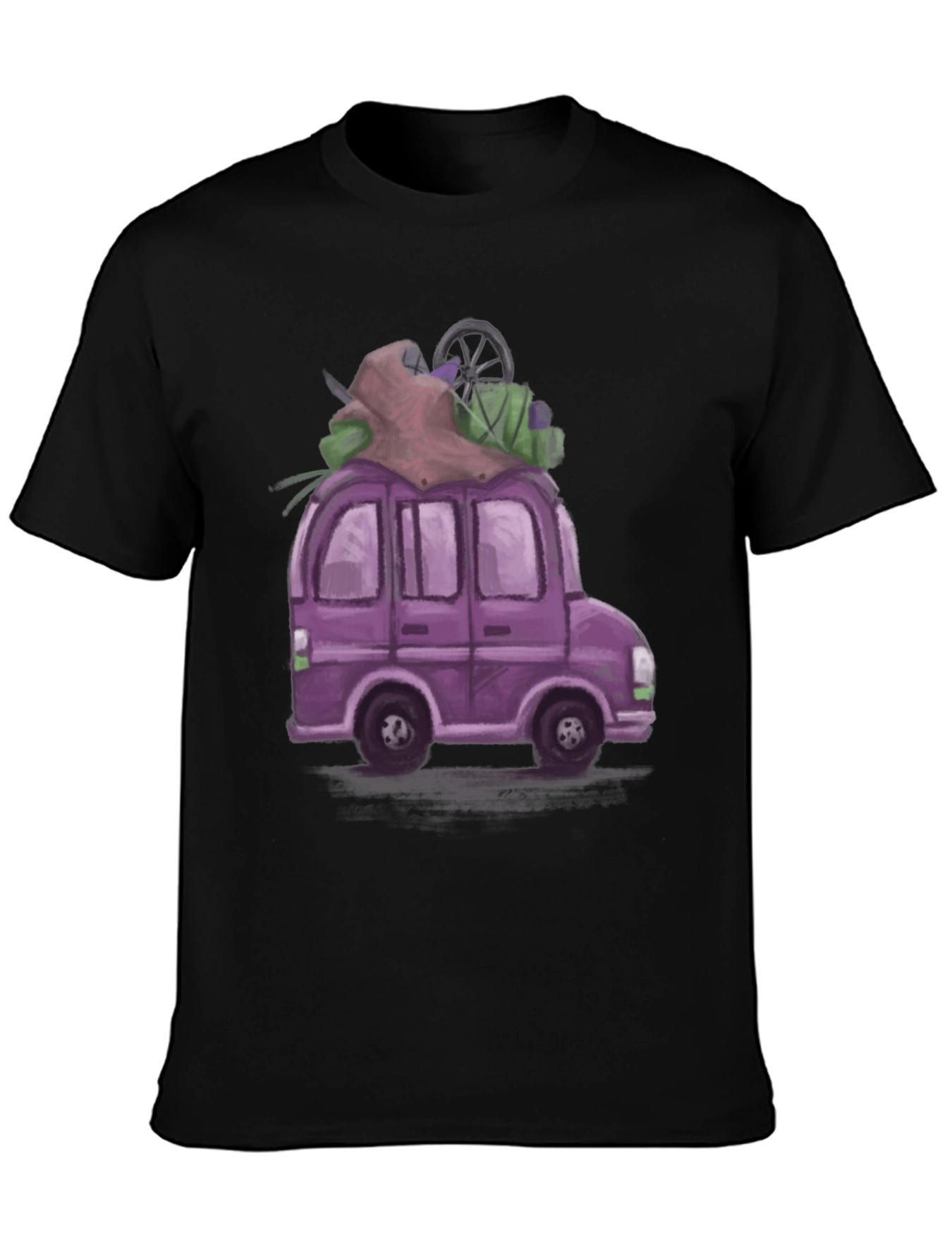 Black Purple Van T-Shirt - Adventure Ready! view 3