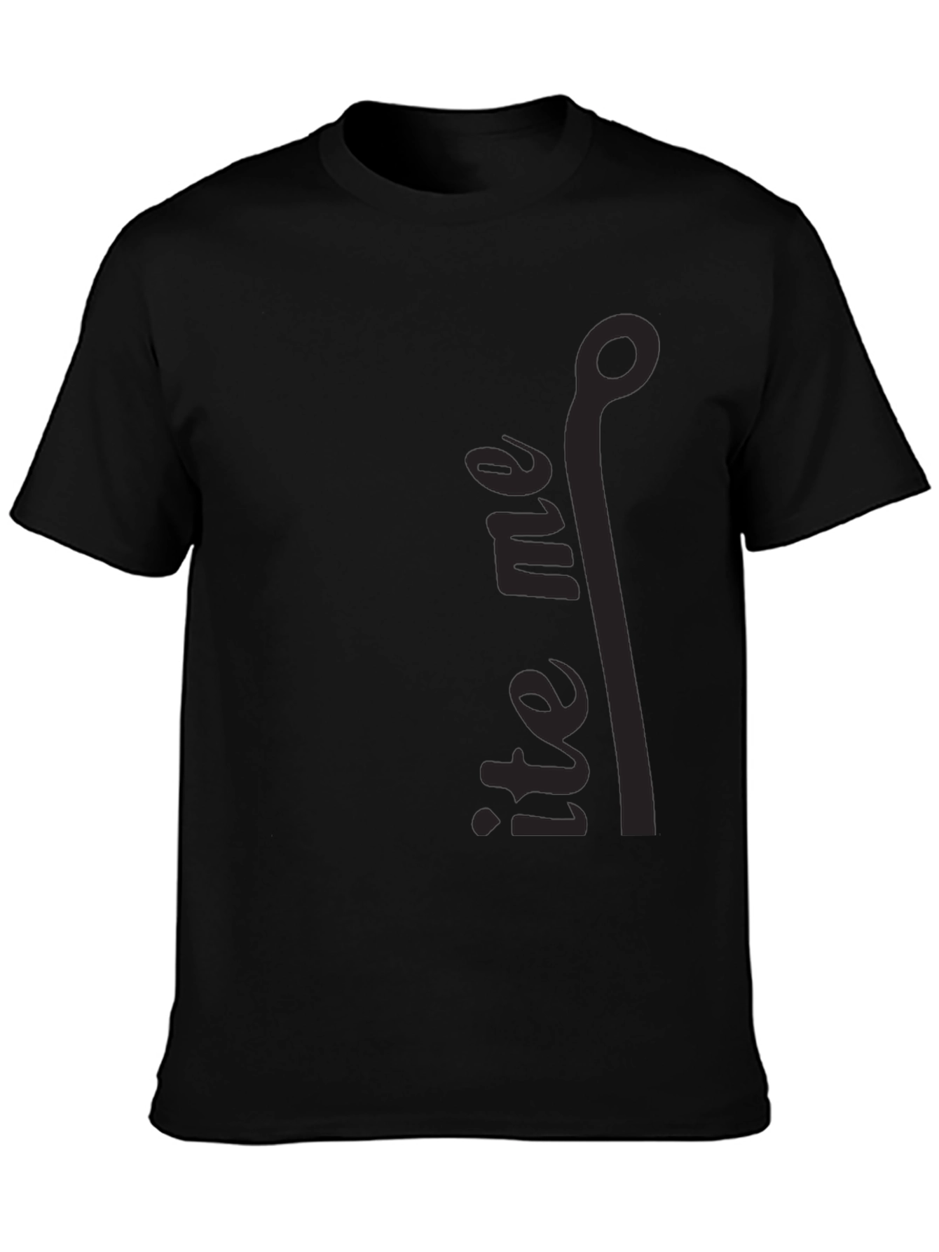Black Men's Black Graphic T-Shirt - Bite Me view 3
