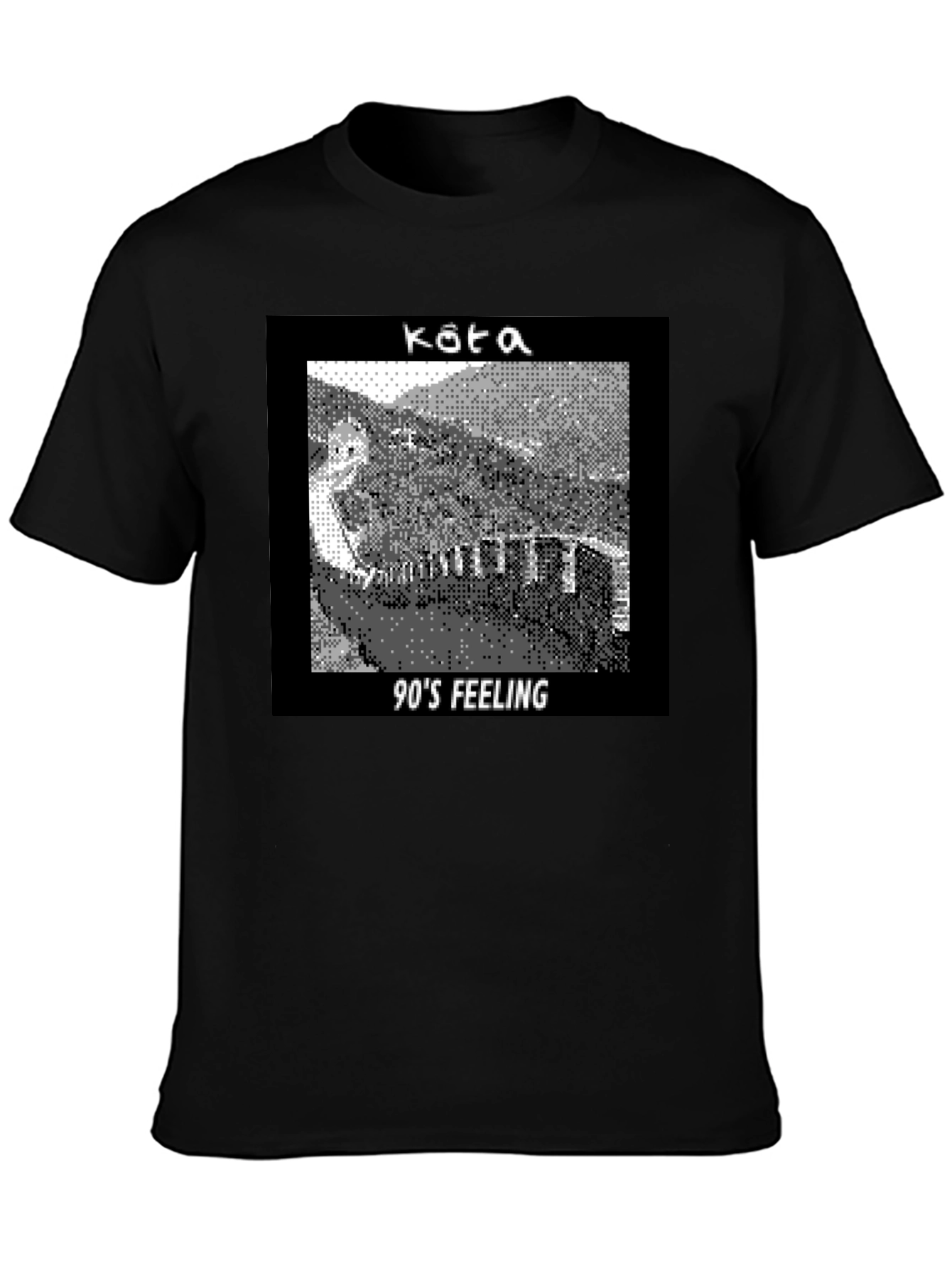 Black Kata '90s Feeling Graphic T-Shirt view 3