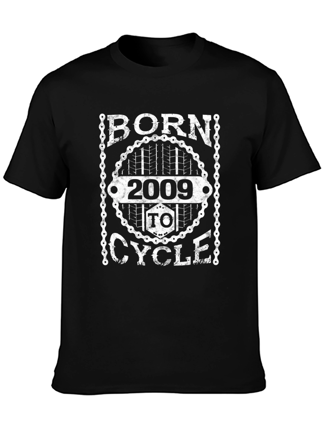 Black Born to Cycle 2009 Graphic Tee view 3