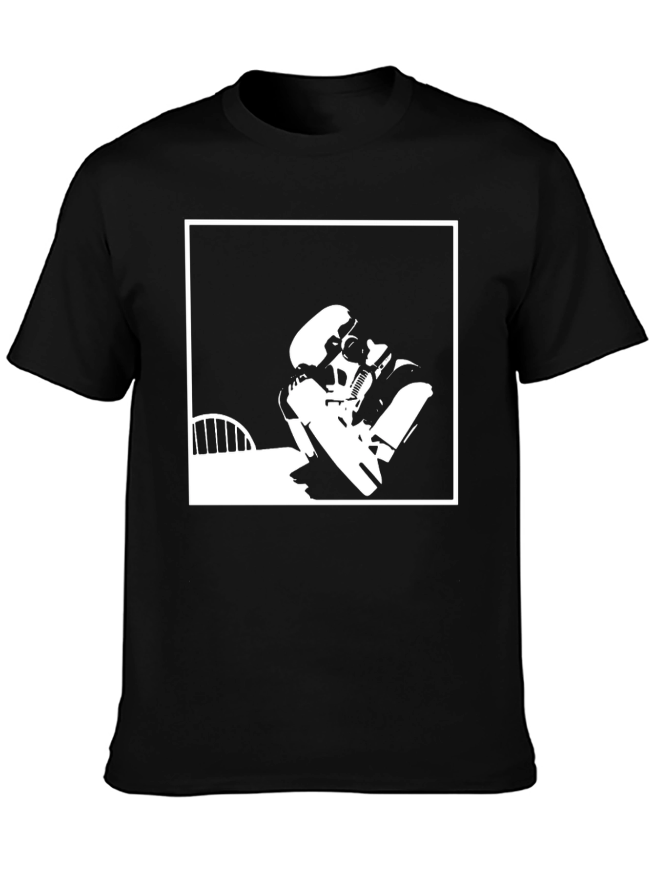 Black Graphic Print Black T-Shirt - Modern Streetwear view 3