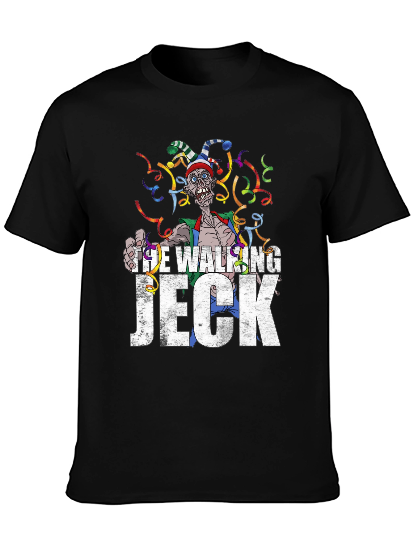 Black Walking Jeck Graphic Tee - Halloween Zombie view 3