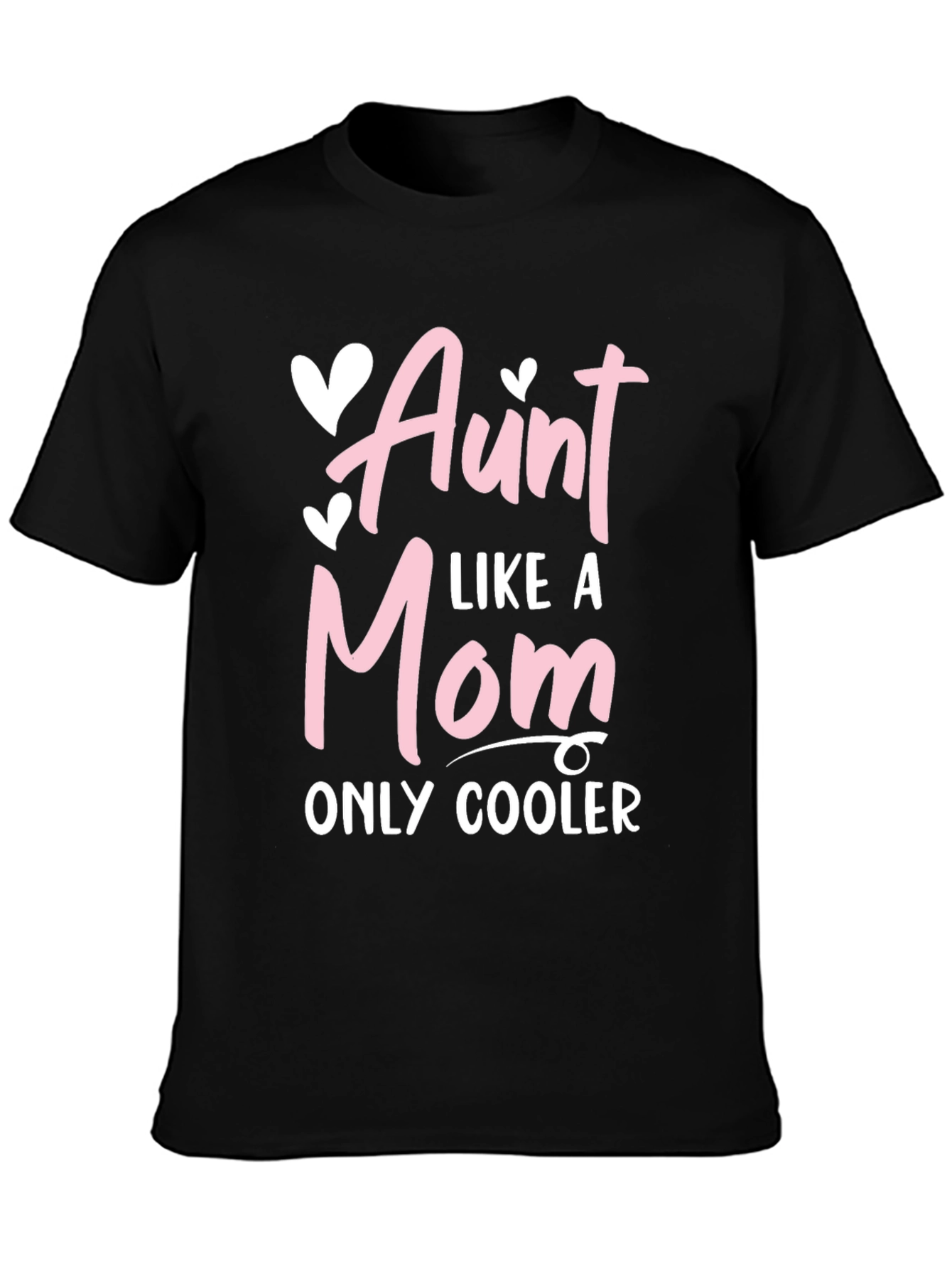 Black Aunt Like a Mom Only Cooler Tee view 3