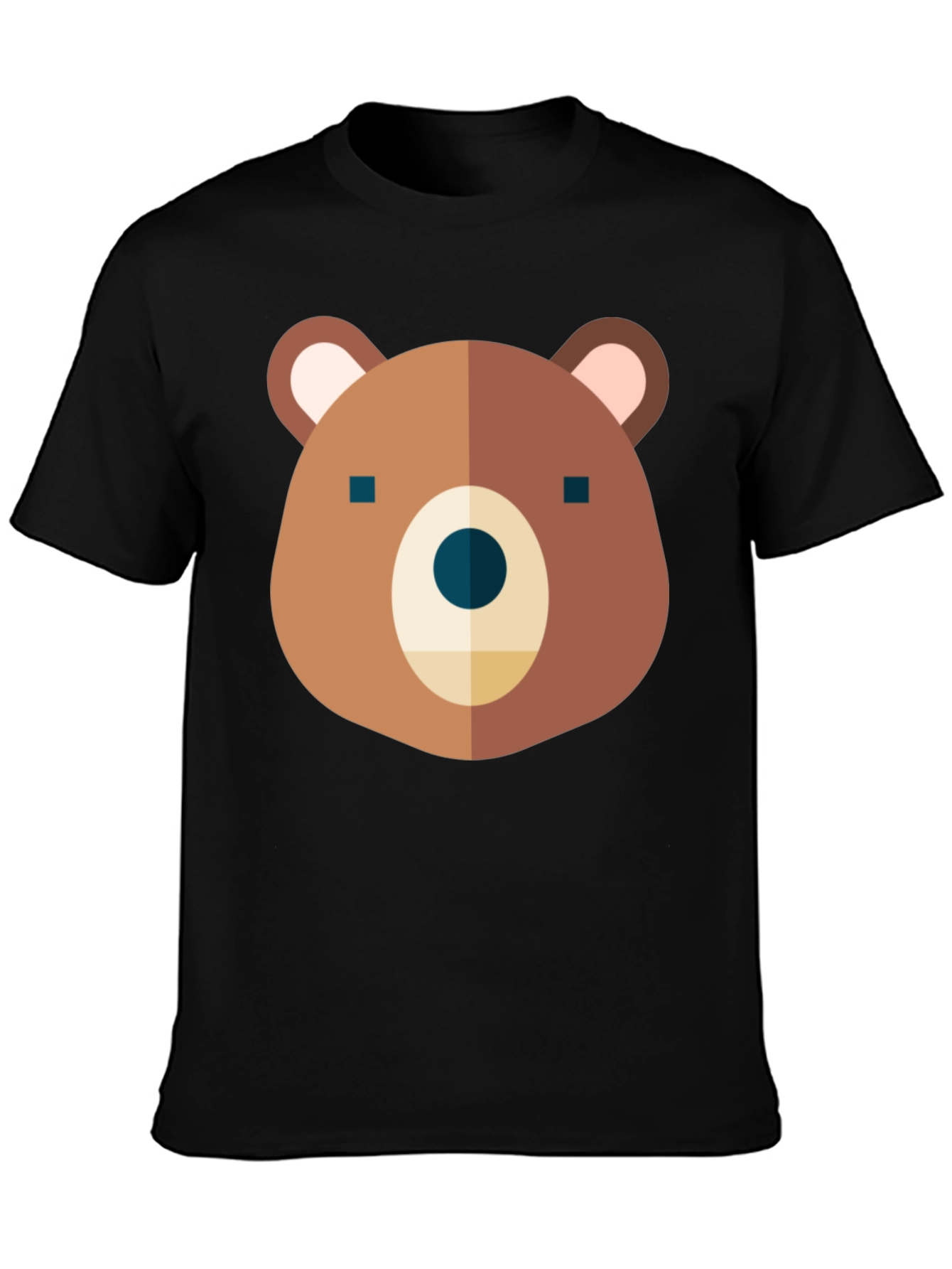 Black Bear Graphic Black T-Shirt - Soft Cotton Tee view 3