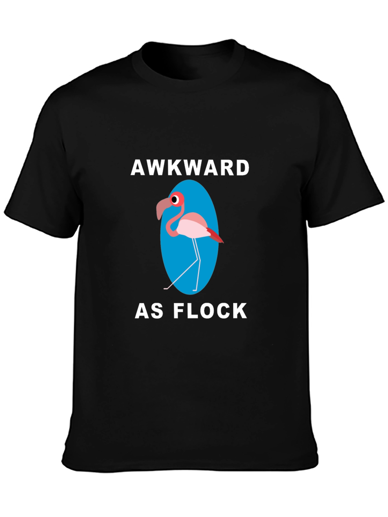 Black Awkward as Flock Graphic T-Shirt view 3
