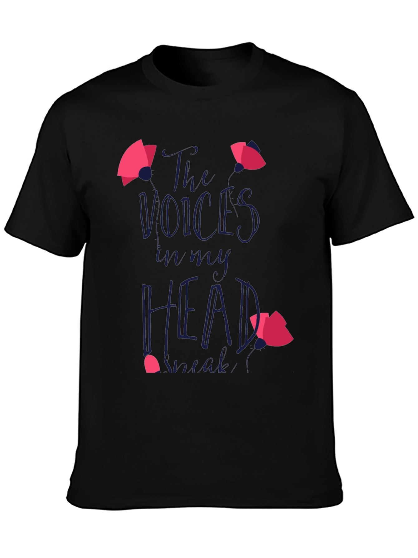 Black The Voices in My Head T-Shirt view 3