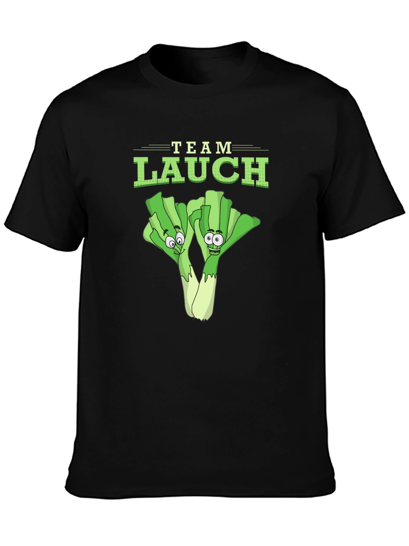 Team Lauch Funny Leek Cartoon Graphic T-Shirt - 3