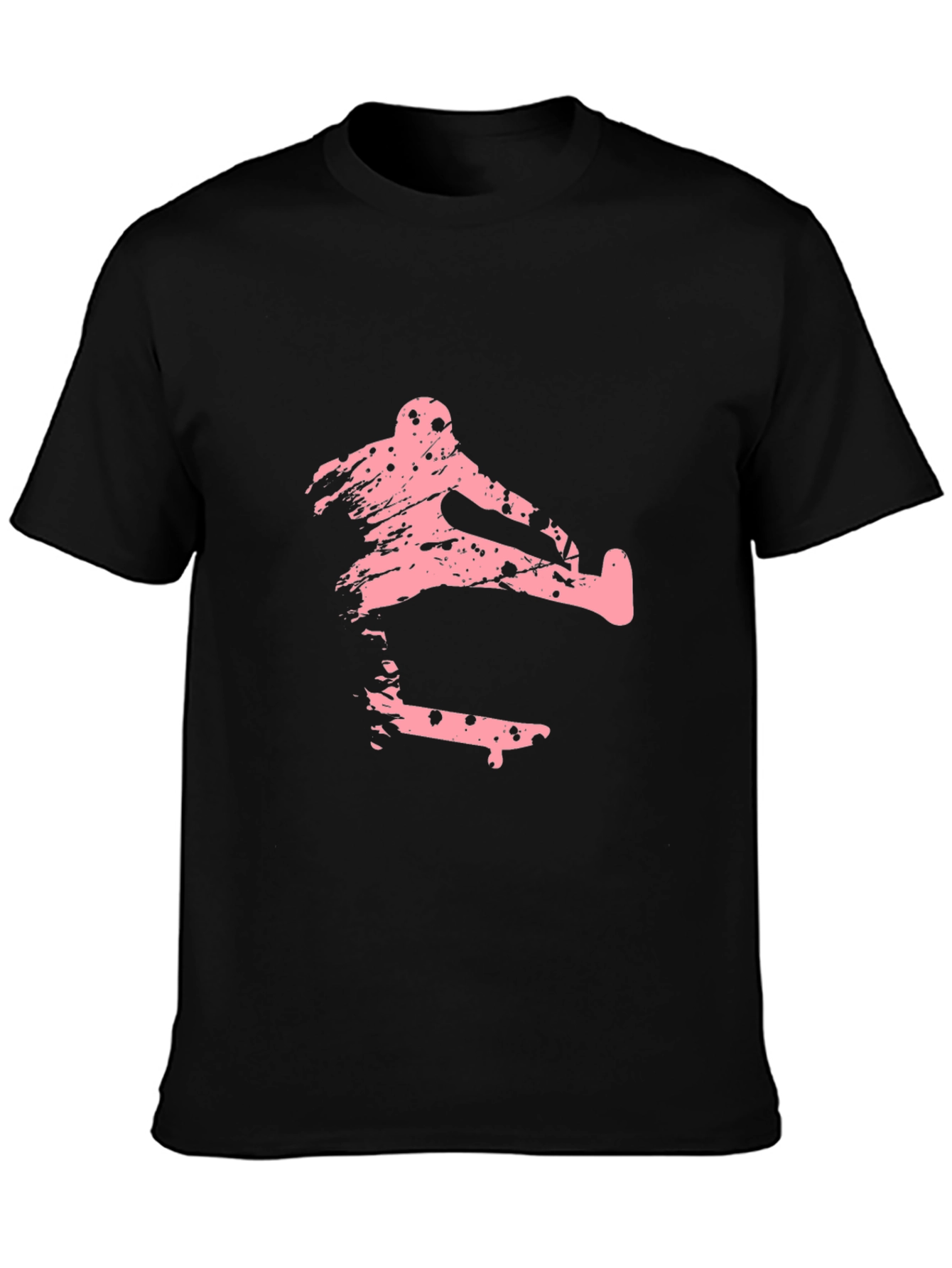 Black Skateboarding Graphic Tee - Stylish Black T-Shirt view 3