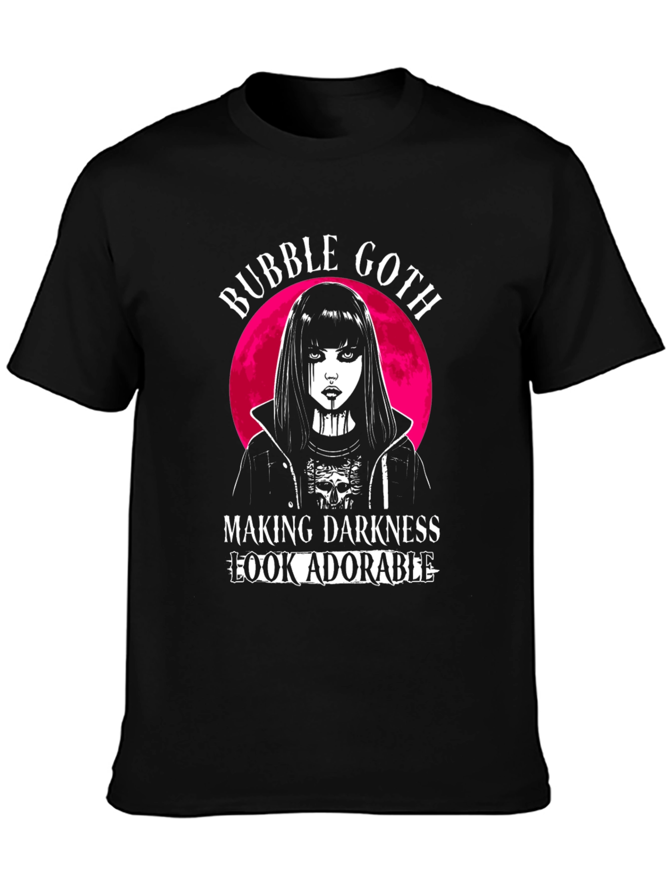 Black Bubble Goth T-Shirt - Making Darkness Look Adorable view 3
