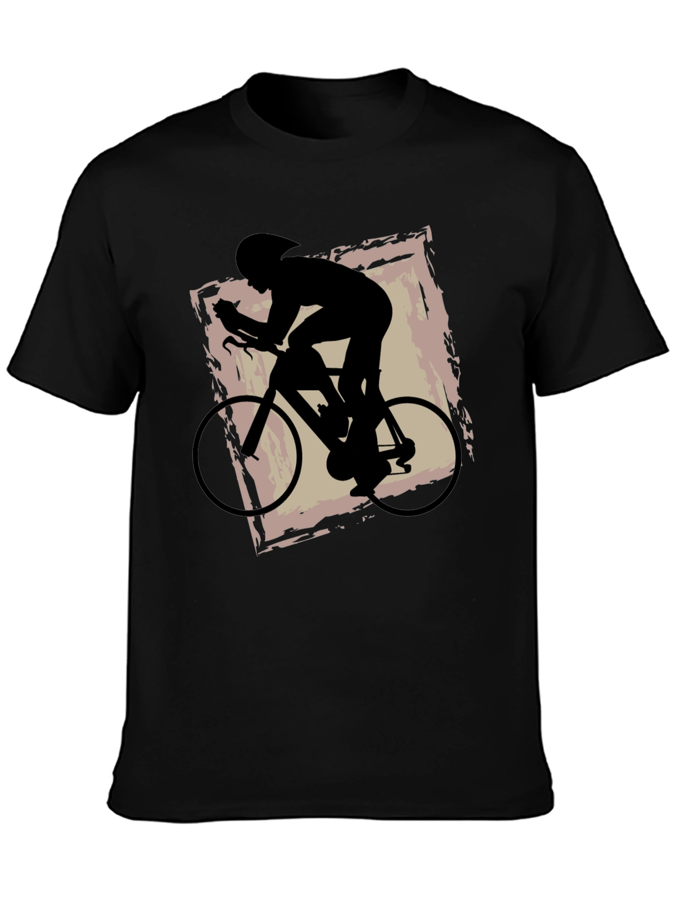 Black Cycling Silhouette Graphic Tee view 3