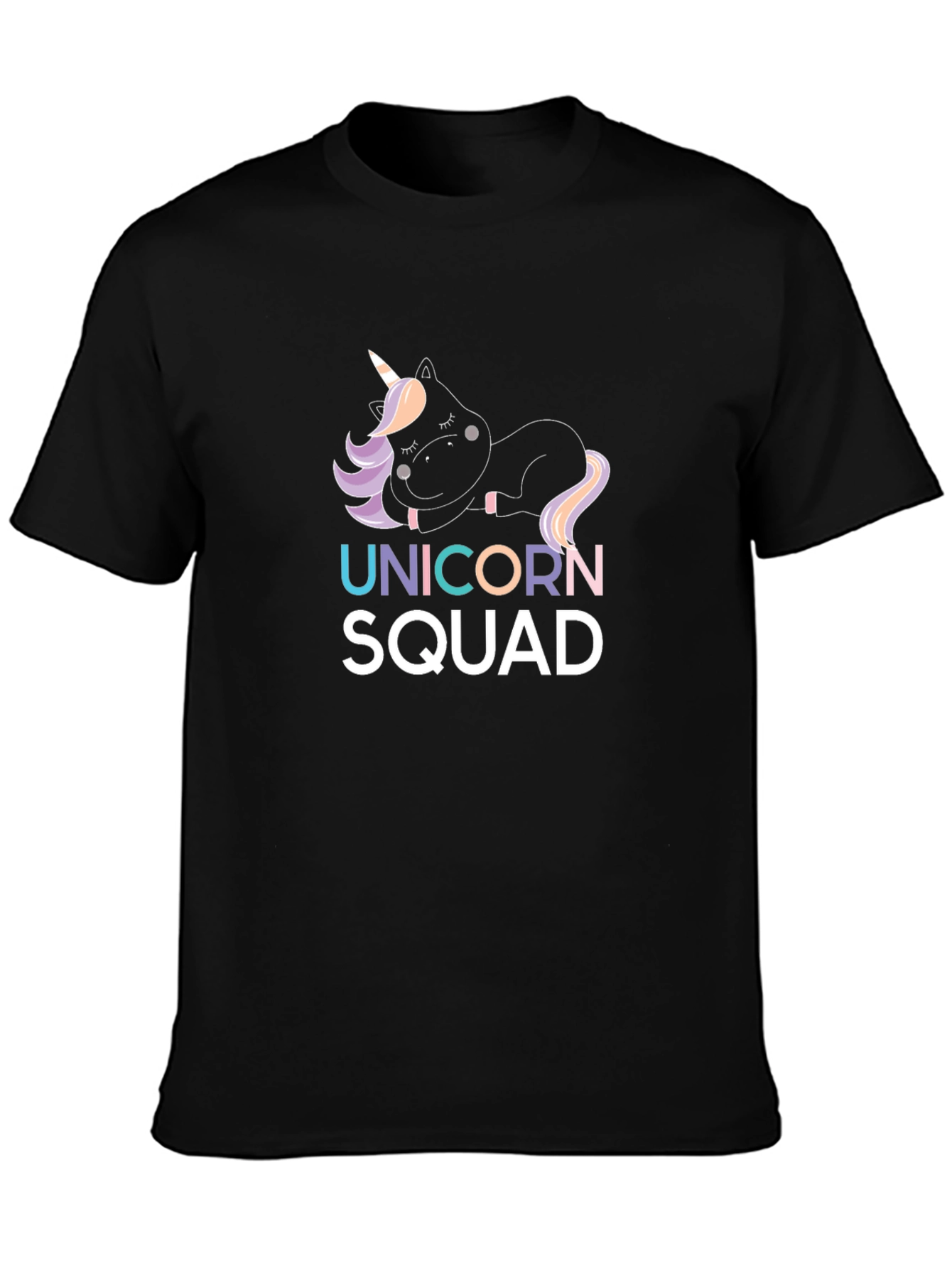 Black Unicorn Squad Graphic Tee - Cute & Comfy view 3