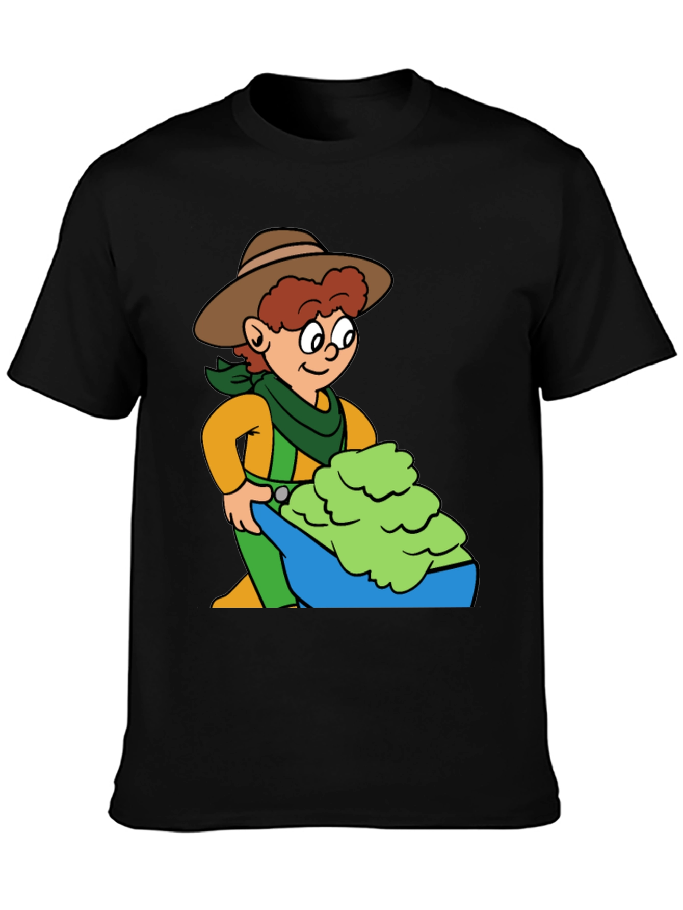 Black Cartoon Rancher Graphic Tee view 3