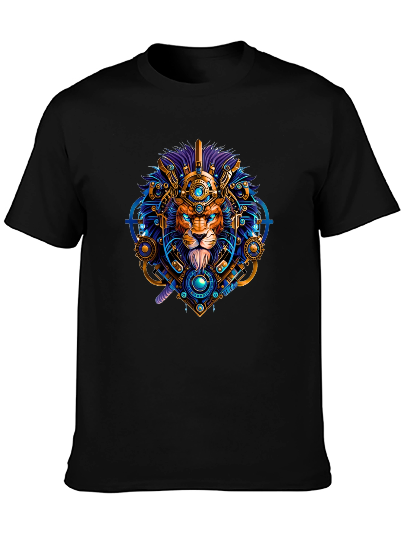 Black Lion Techwear Graphic Tee - Bold, Unique Design view 3