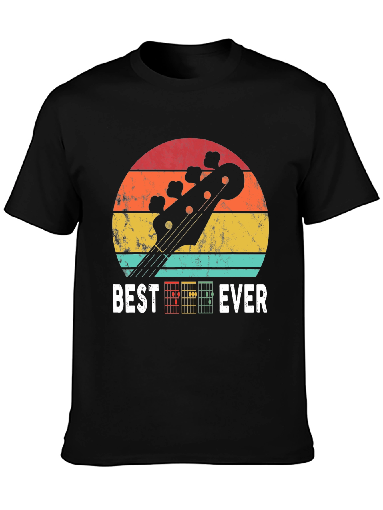 Black Best Guitar Ever T-Shirt - Retro Music Lover Tee view 3