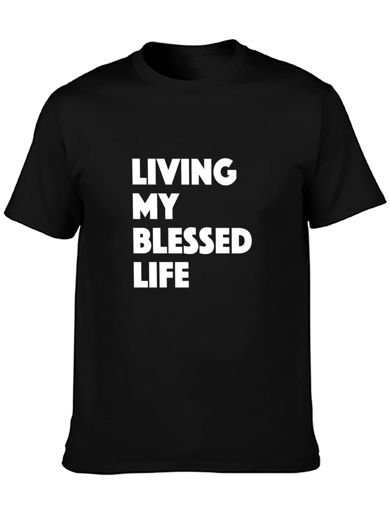 Black Blessed Life Black T-Shirt view 3