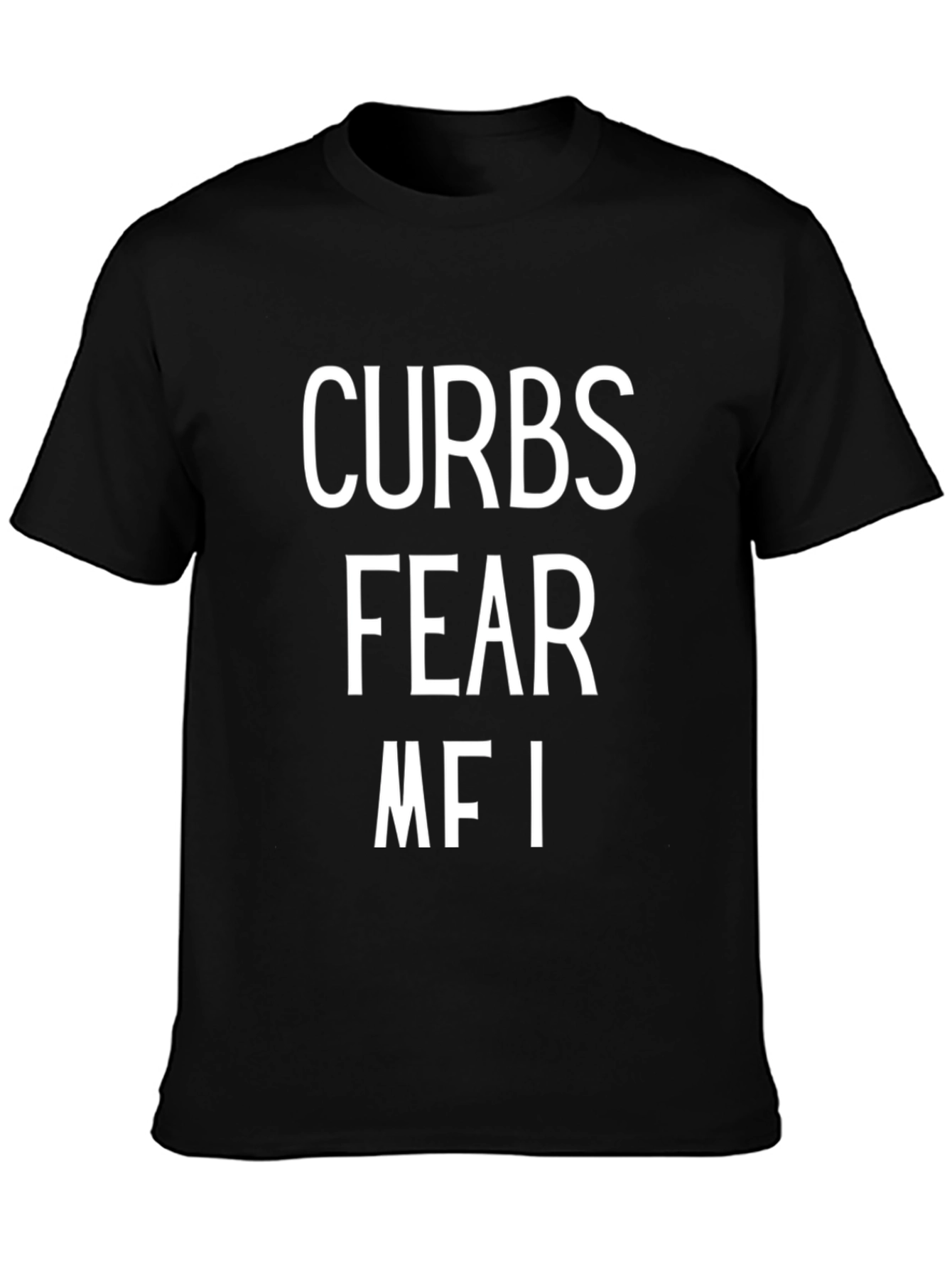 Black Curbs Fear MFI Graphic Tee - Black Cotton T-Shirt view 3
