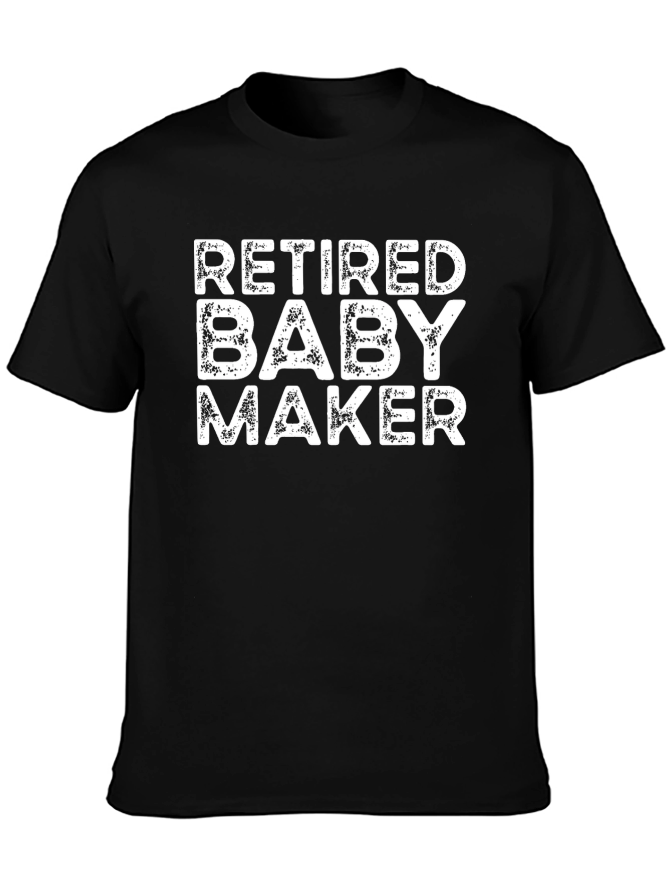 Black Retired Baby Maker T-Shirt - Funny Graphic Tee view 3