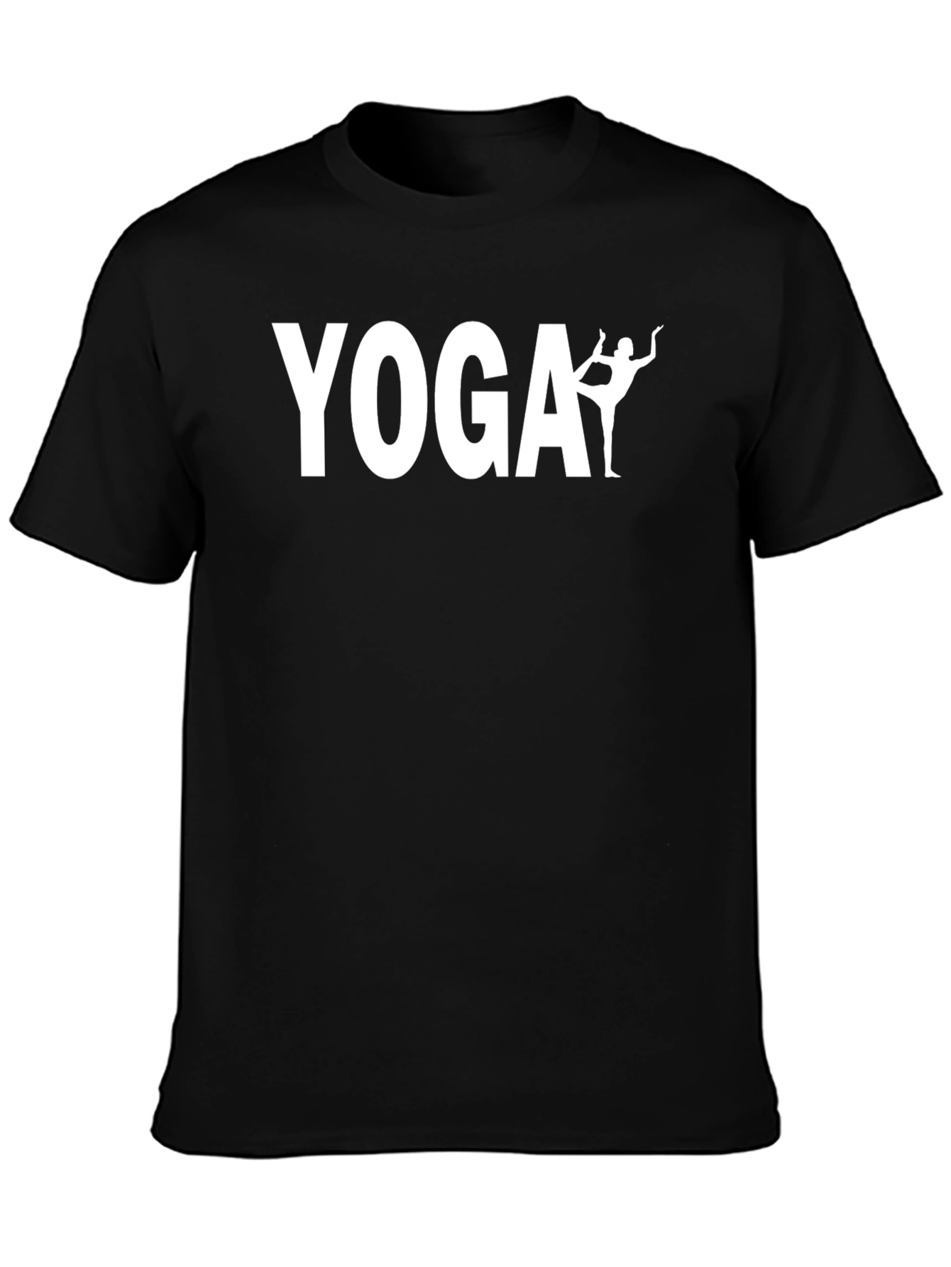 Black Yoga Graphic T-Shirt - Soft Cotton Blend view 3