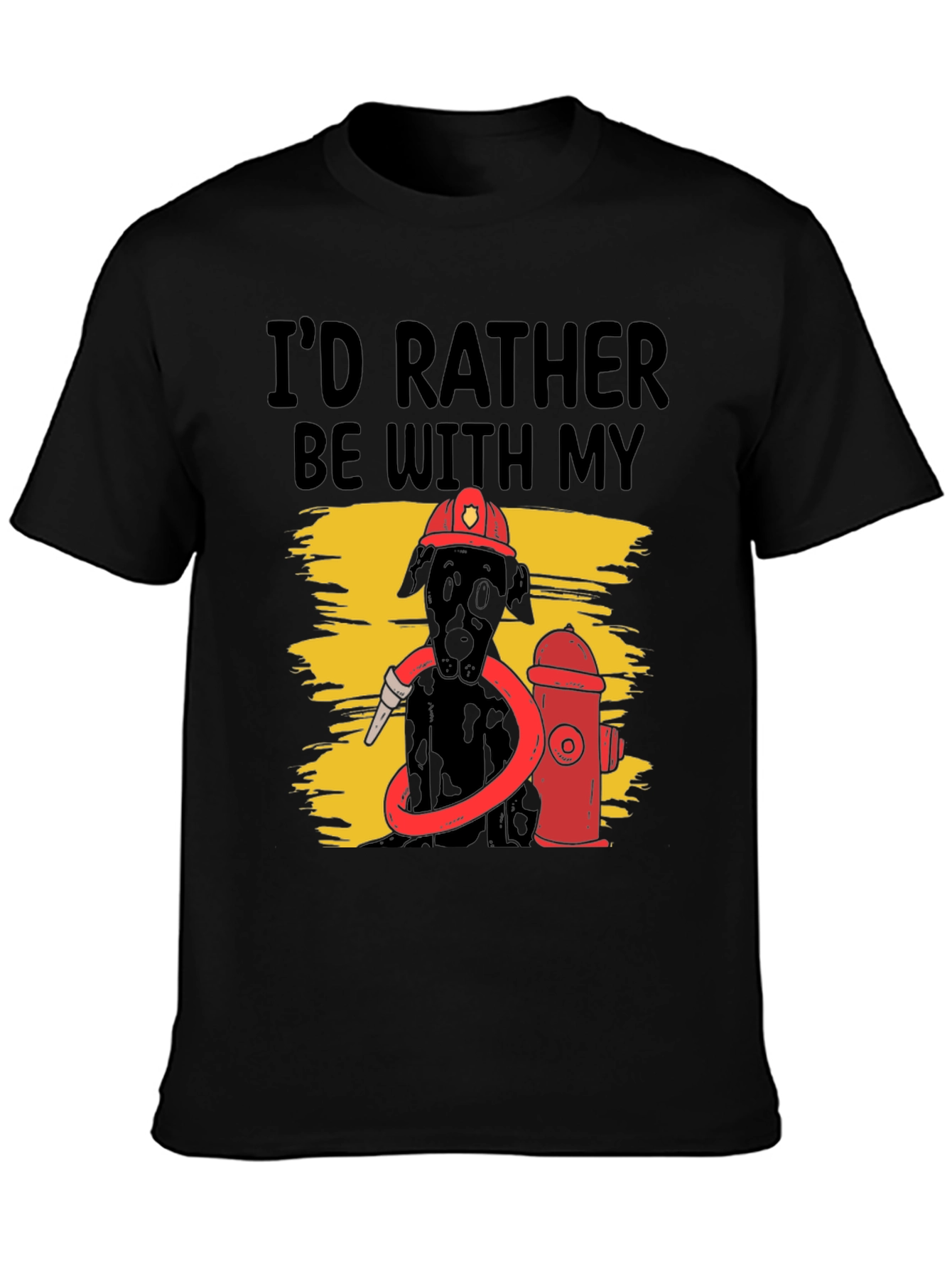 Black Dog Firefighter Graphic Tee view 3