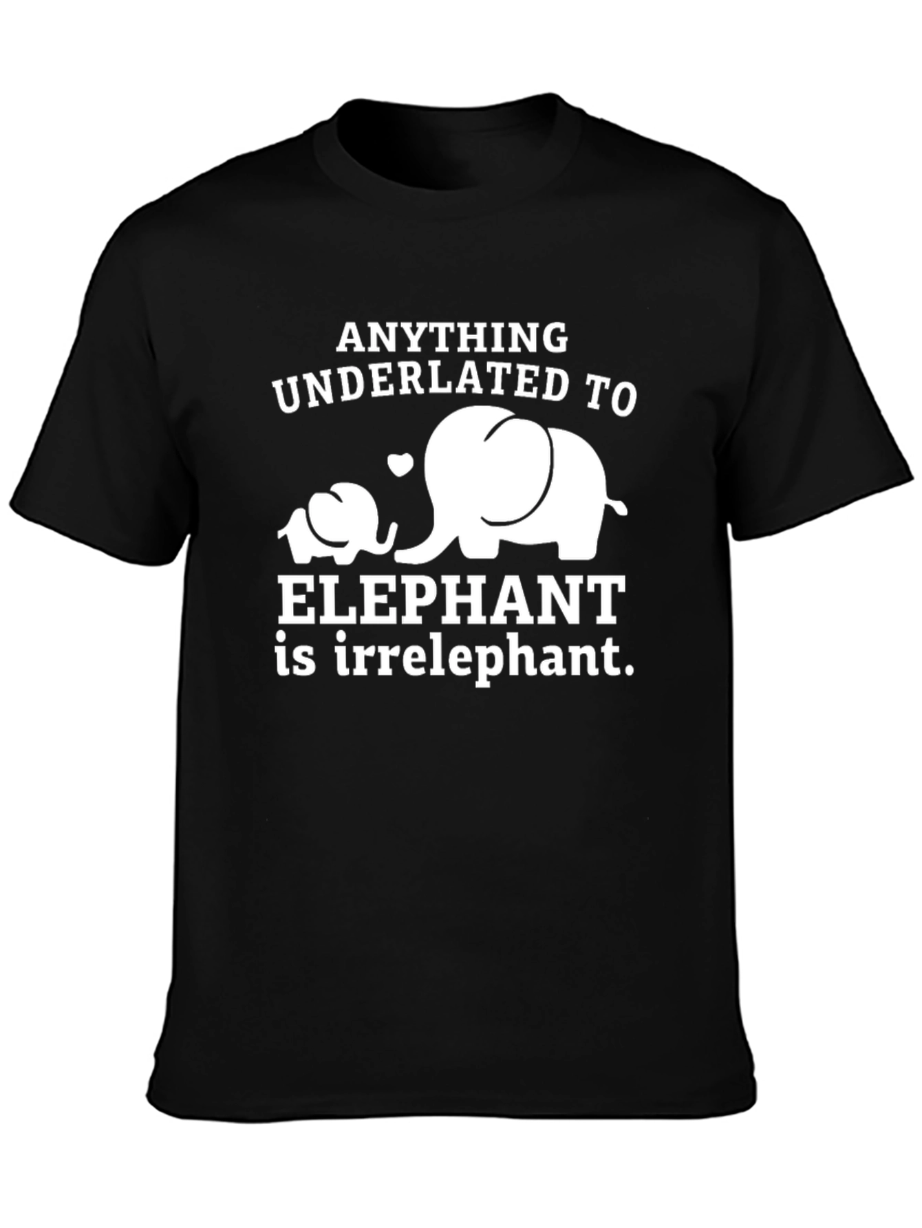 Black Irrelephant Men's Black T-Shirt view 3