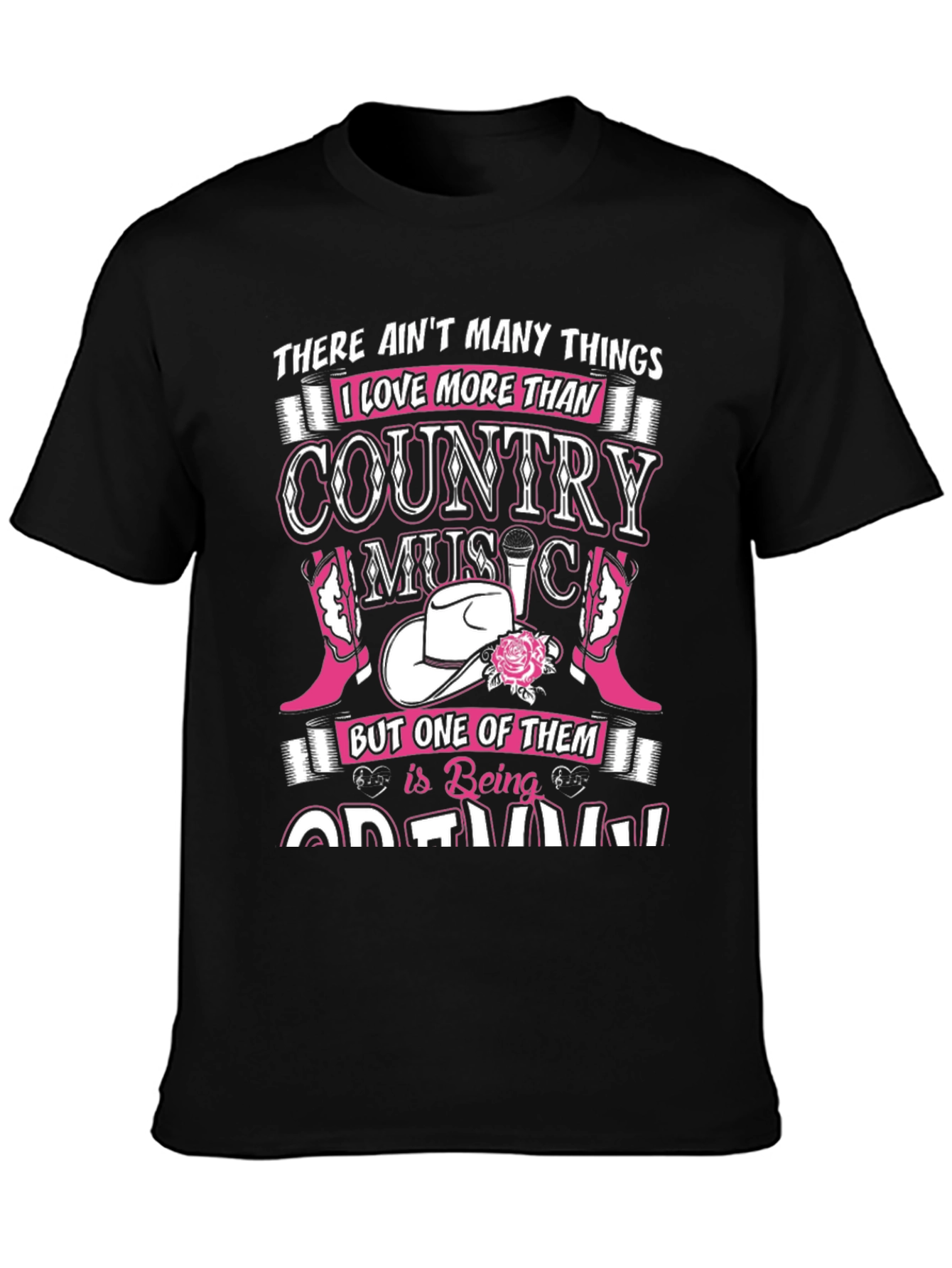 Black Country Music T-Shirt - Graphic Tee for Country Fans view 3