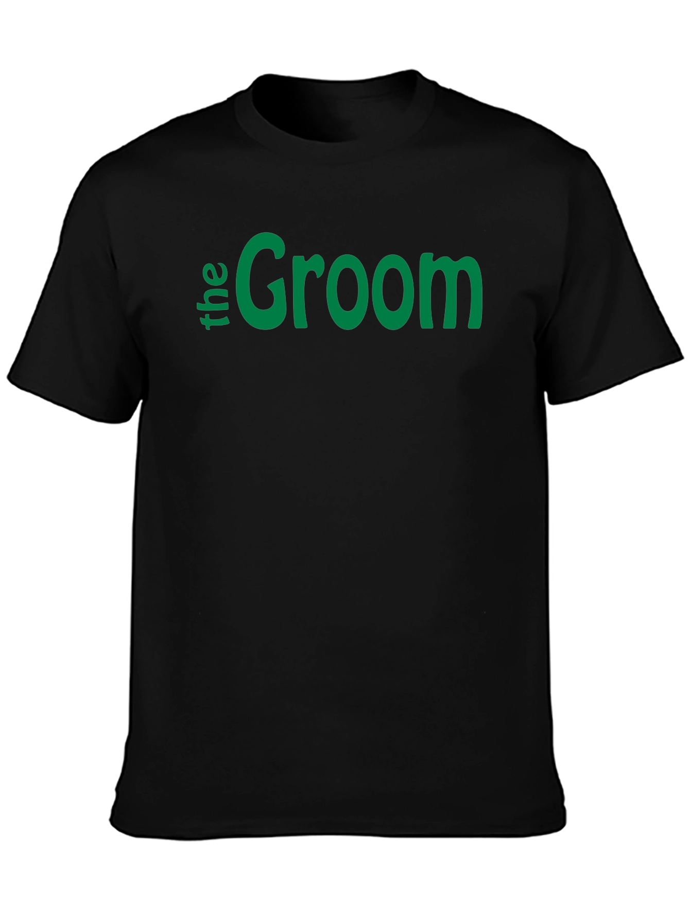 Black The Groom Wedding T-Shirt - Black view 3