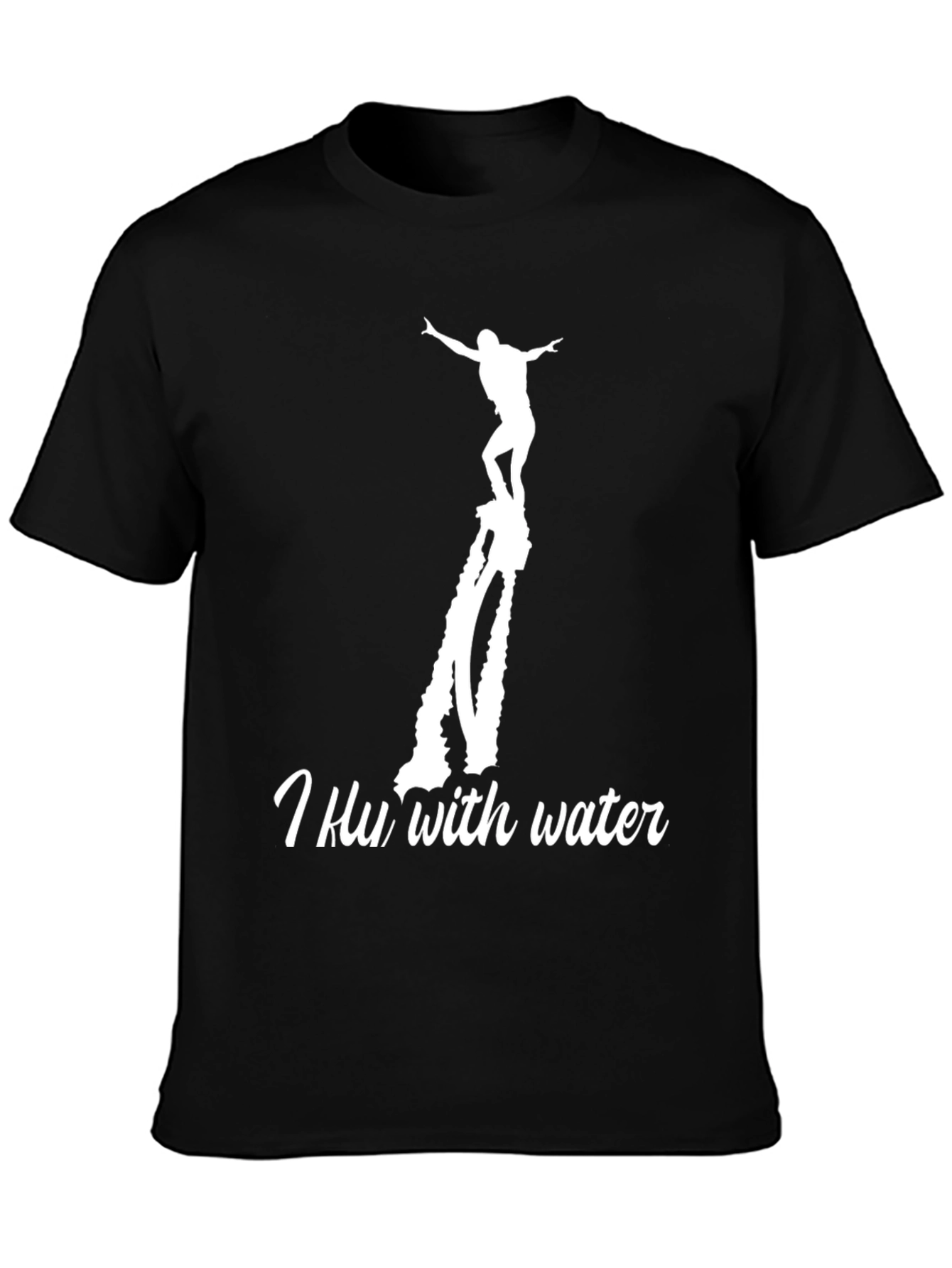 Black I Fly With Water Graphic T-Shirt view 3