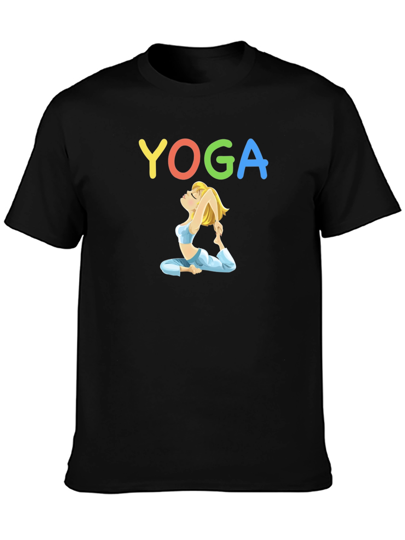 Black Yoga Girl Black T-Shirt view 3