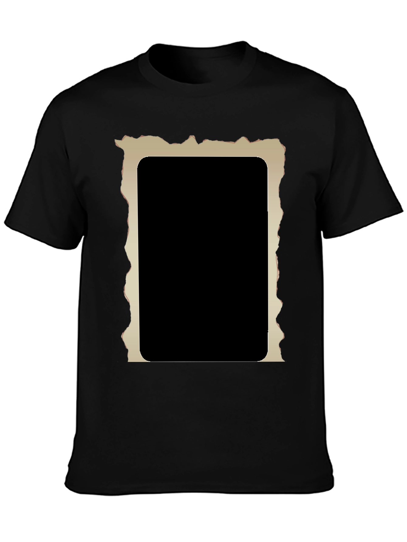 Black Edgy Graphic Tee - Ripped Frame Black Shirt view 3