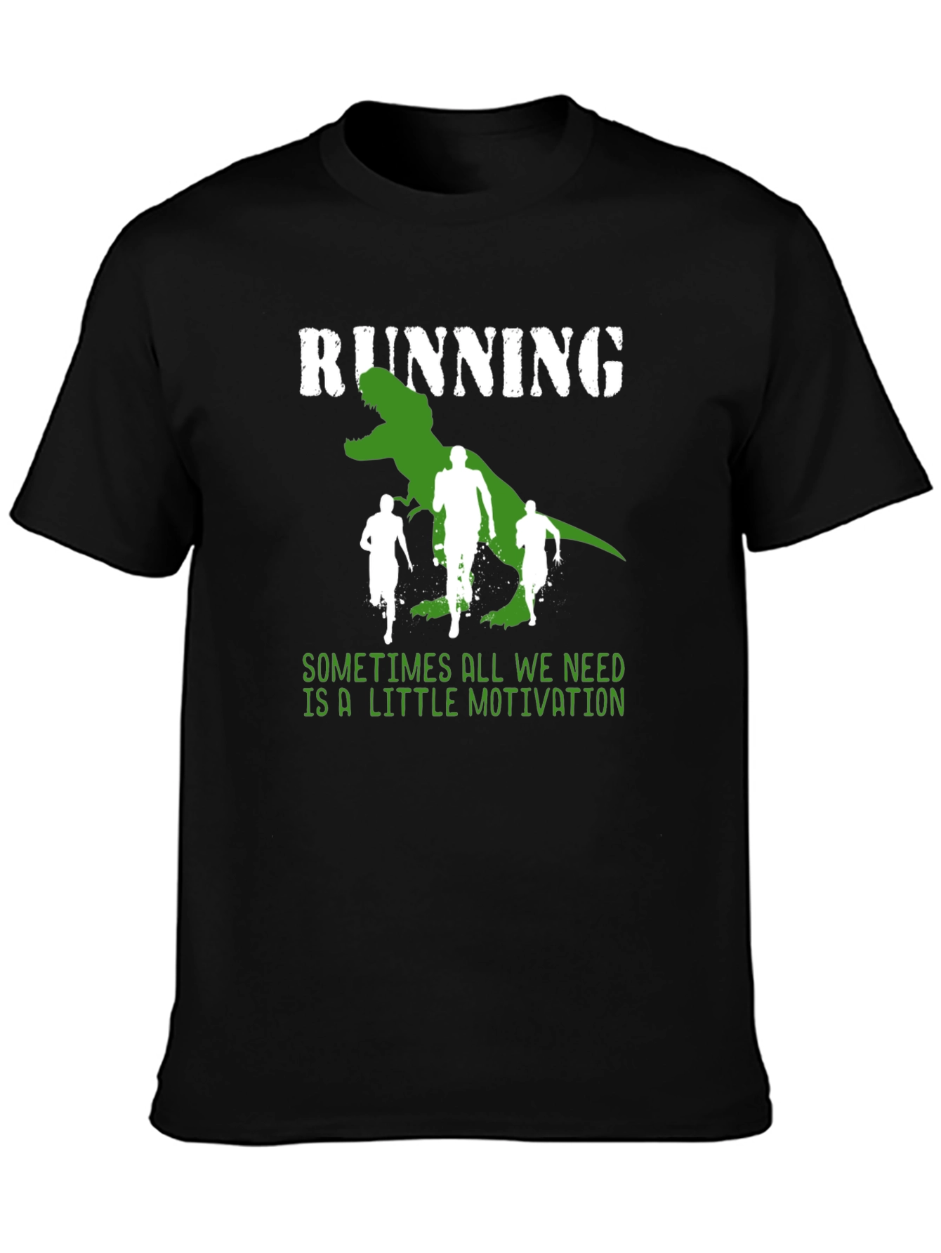Black Running T-Rex Motivation Tee view 3