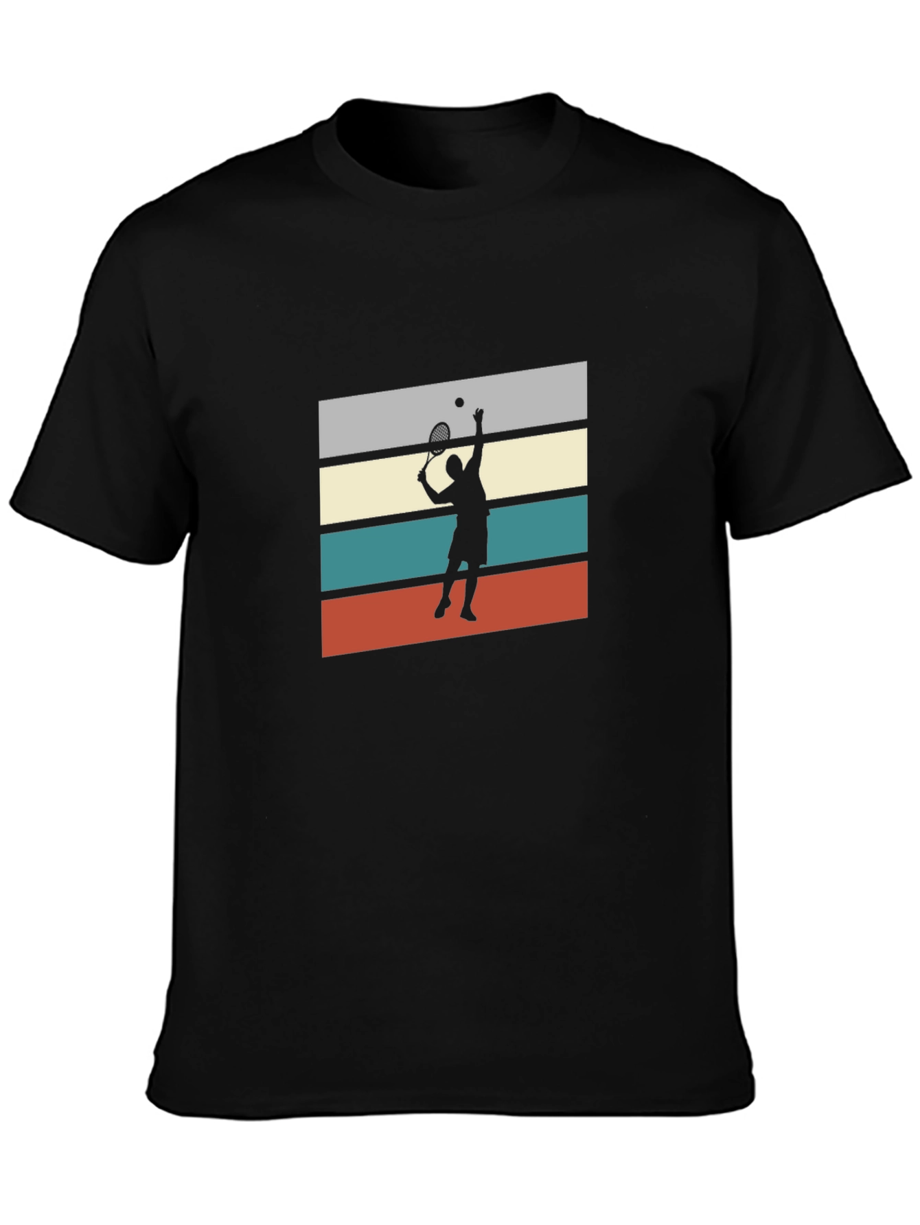 Retro Tennis Player Graphic Tee - 3