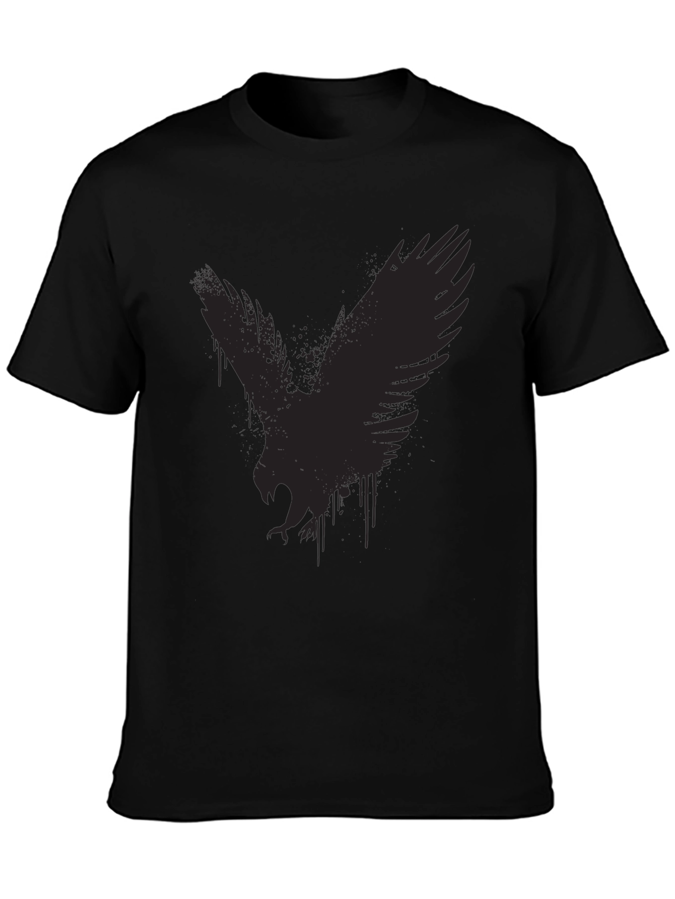 Black Black Eagle Graphic Tee - Men's Casual Shirt view 3