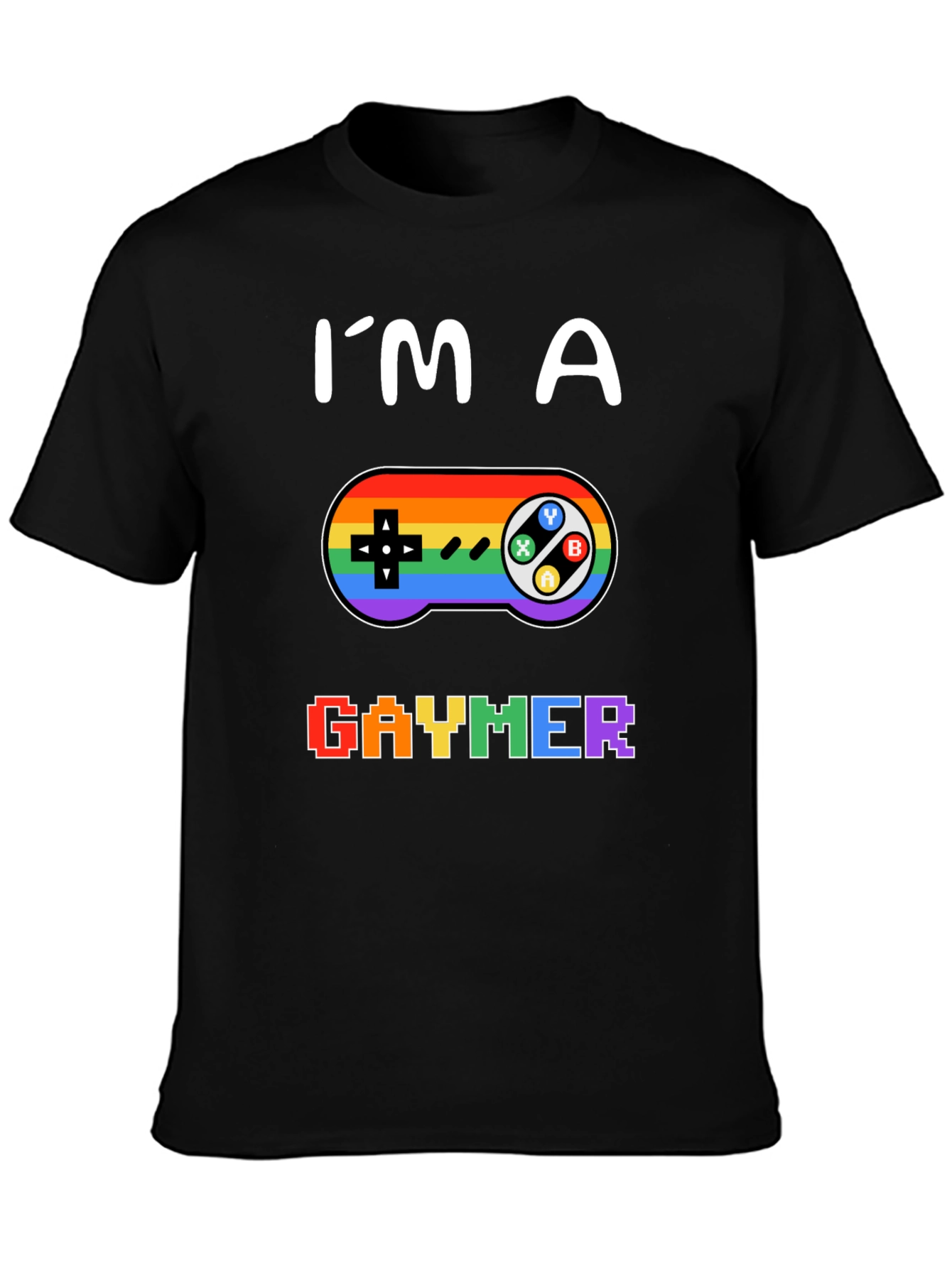 Black Gaymer T-Shirt - Pride LGBT Gamer Tee view 3
