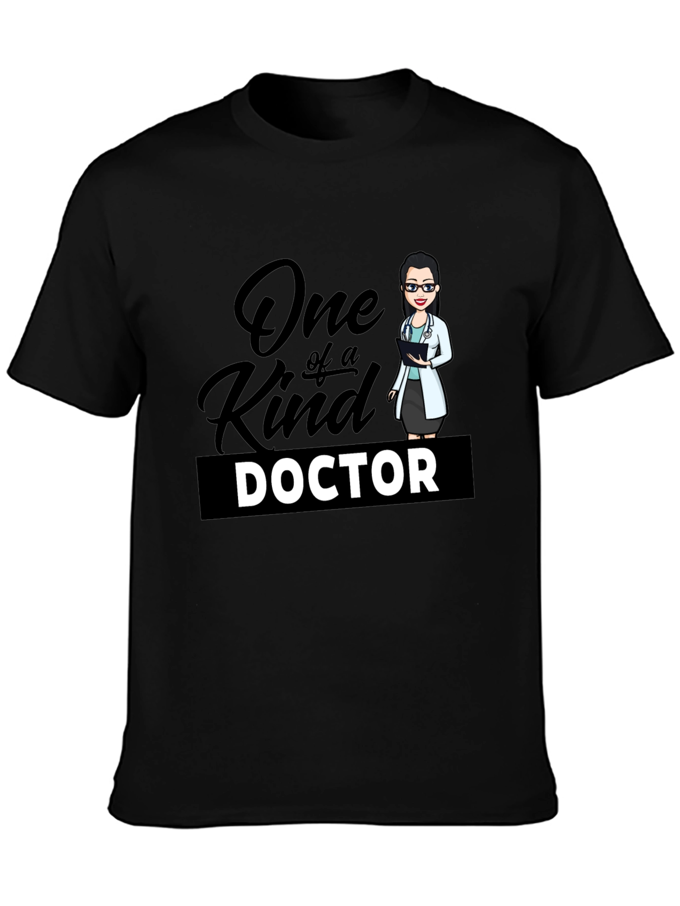 Black One of a Kind Doctor T-Shirt - Black Cotton Blend view 3