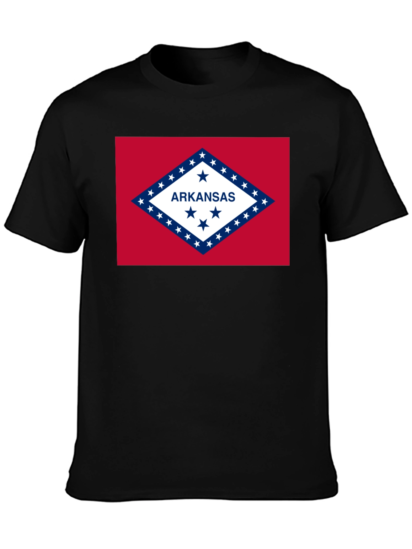 Black Arkansas Flag T-Shirt, State Pride Tee view 3